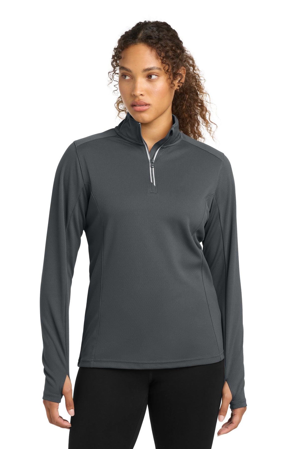 Sport-Tek ® Women's Sport-Wick ® Textured 1/4-Zip Pullover. LST860 - Sport-Tek LST860