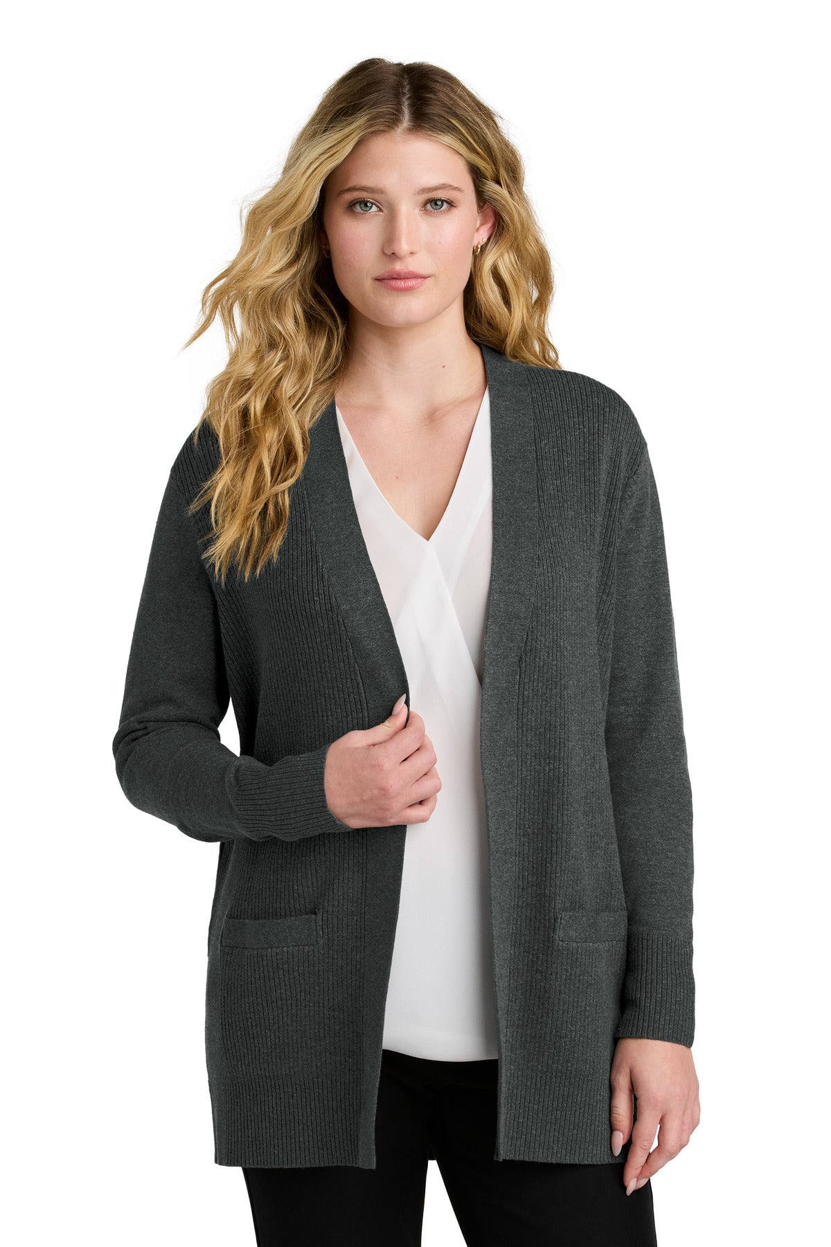 Port Authority LSW2890 Women's Easy Care Open-Front Cardigan Sweater | Wholesale