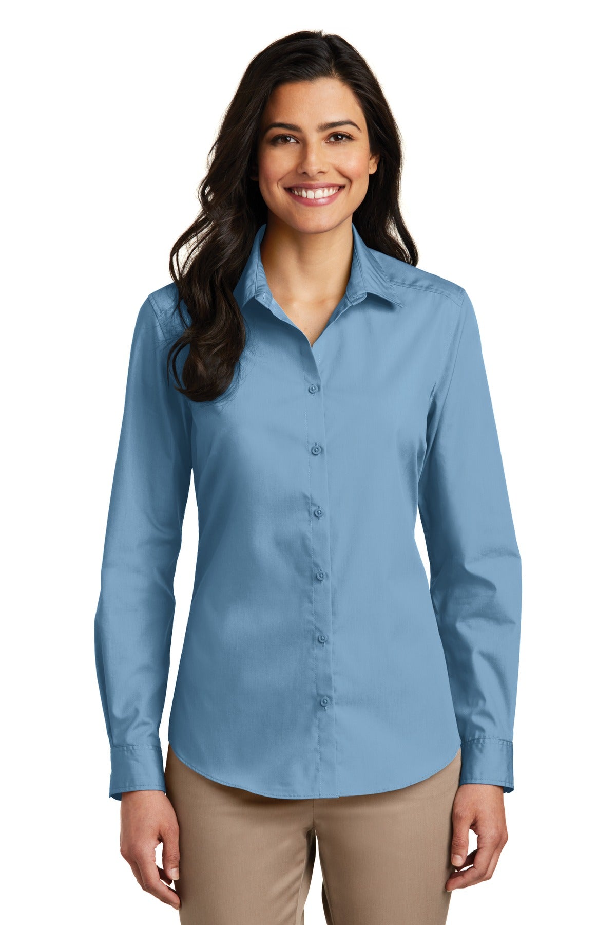 Port Authority LW100 Women's Long Sleeve Carefree Poplin Shirt