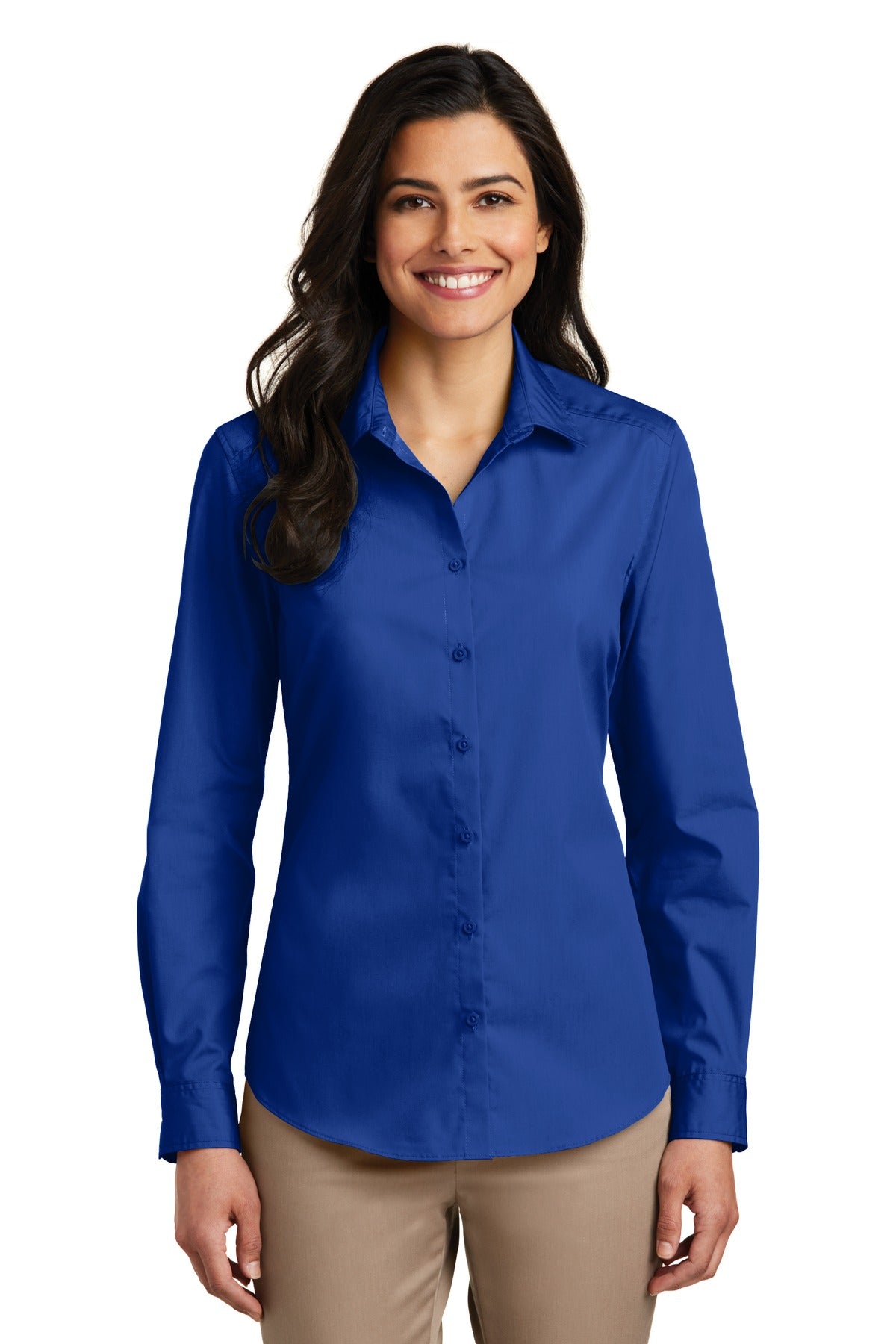 Port Authority LW100 Women's Long Sleeve Carefree Poplin Shirt
