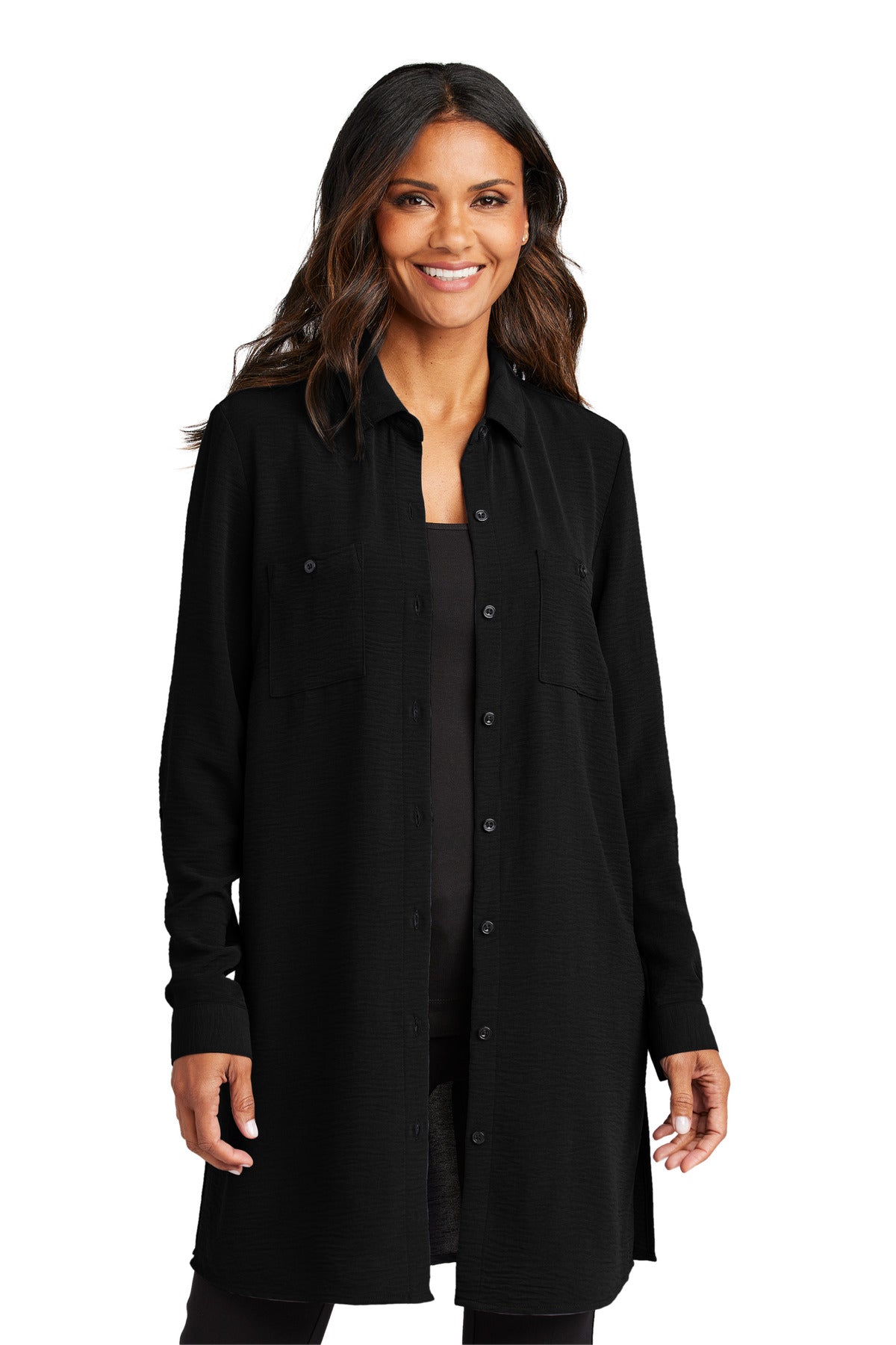Port Authority ® Women's Textured Crepe Long Tunic LW715 - Port Authority LW715