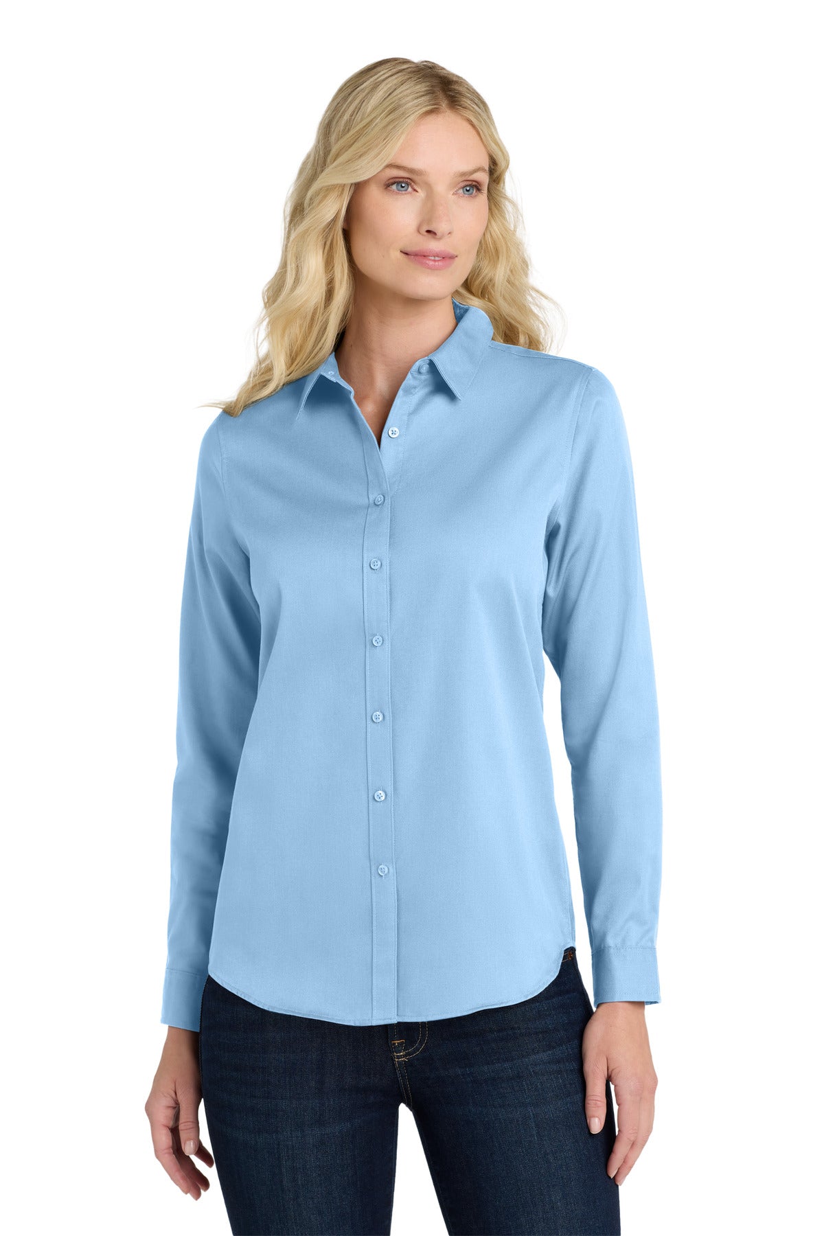 Port Authority ® Women's Long Sleeve SuperPro React ™ Twill Shirt. LW808 - Port Authority LW808