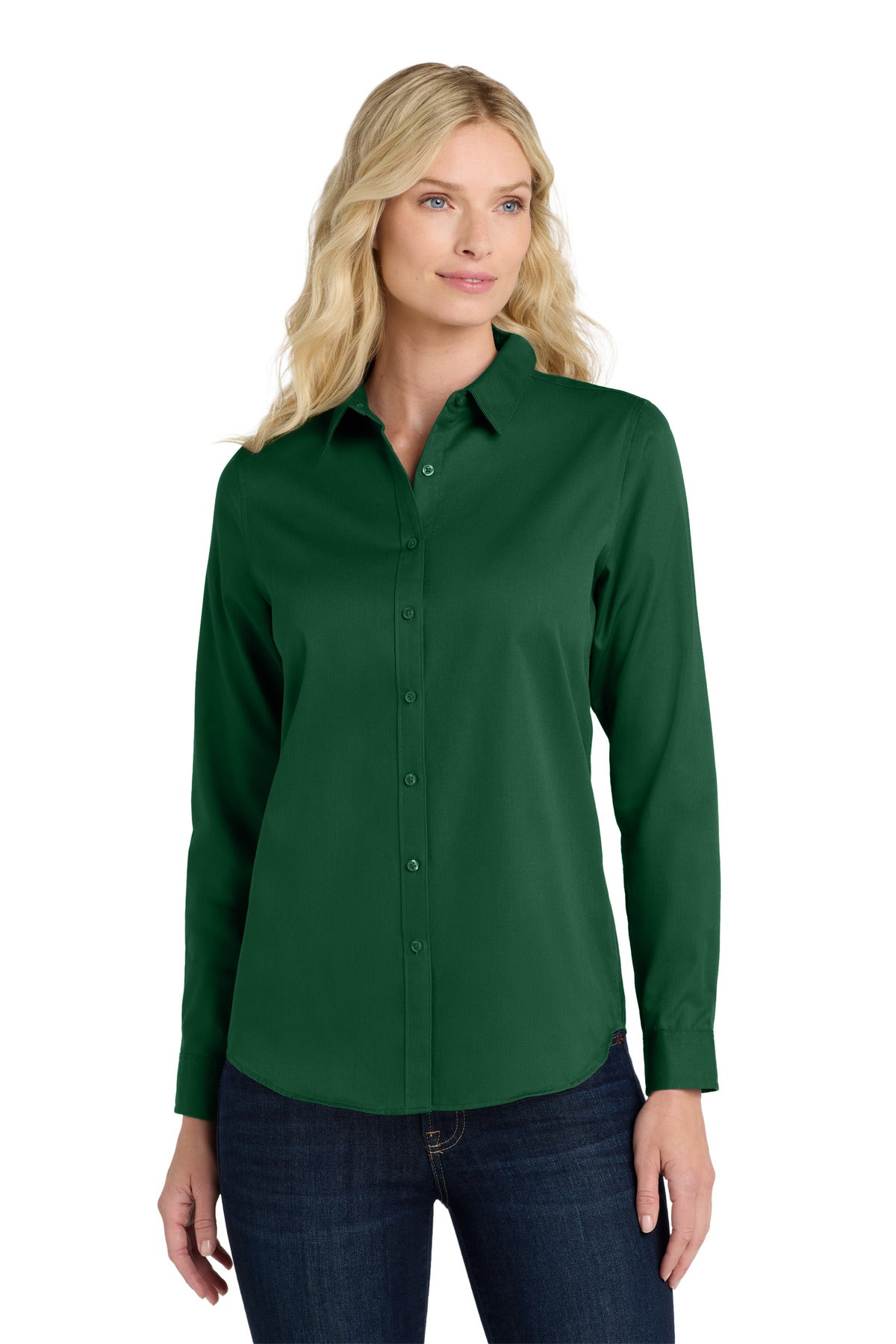 Port Authority ® Women's Long Sleeve SuperPro React ™ Twill Shirt. LW808 - Port Authority LW808