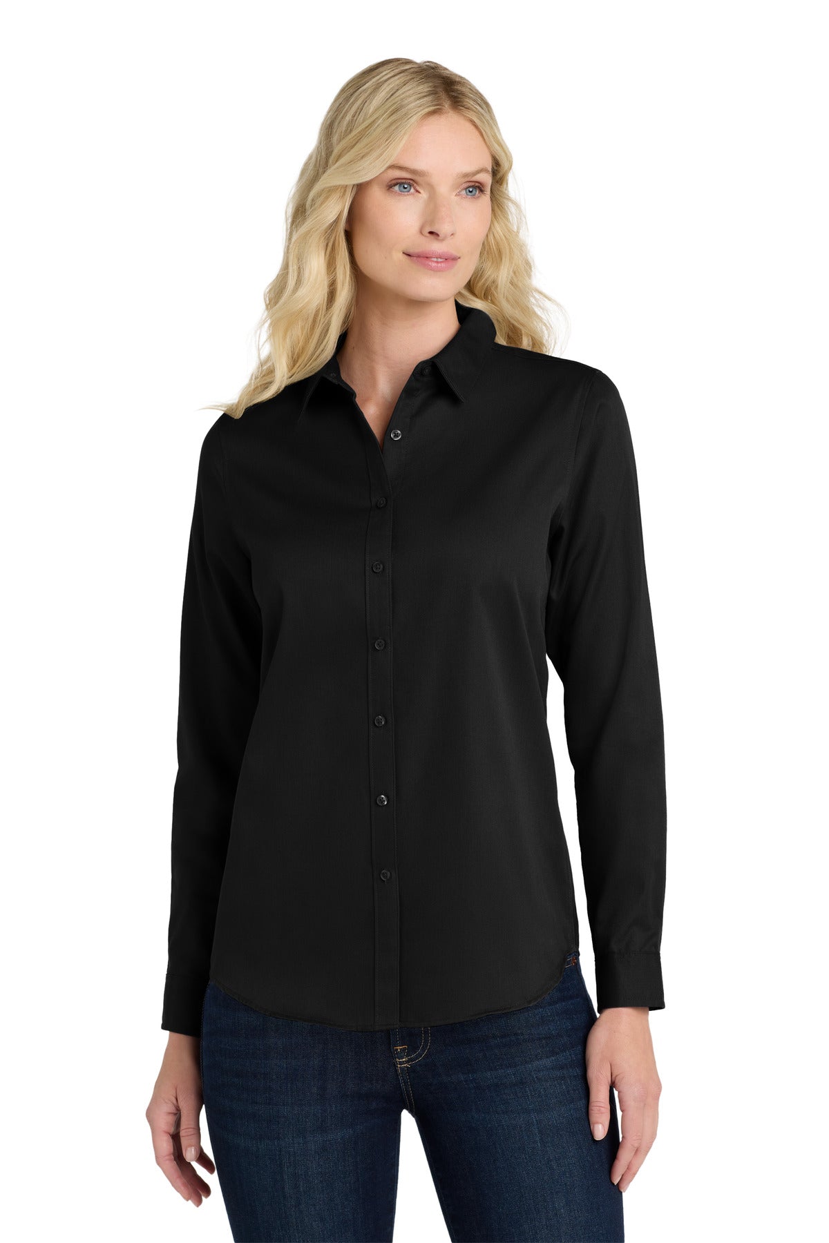 Port Authority ® Women's Long Sleeve SuperPro React ™ Twill Shirt. LW808 - Port Authority LW808