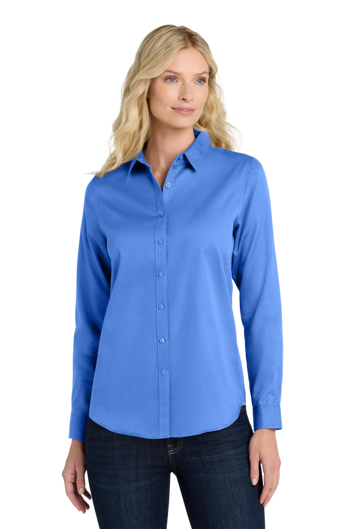 Port Authority ® Women's Long Sleeve SuperPro React ™ Twill Shirt. LW808 - Port Authority LW808