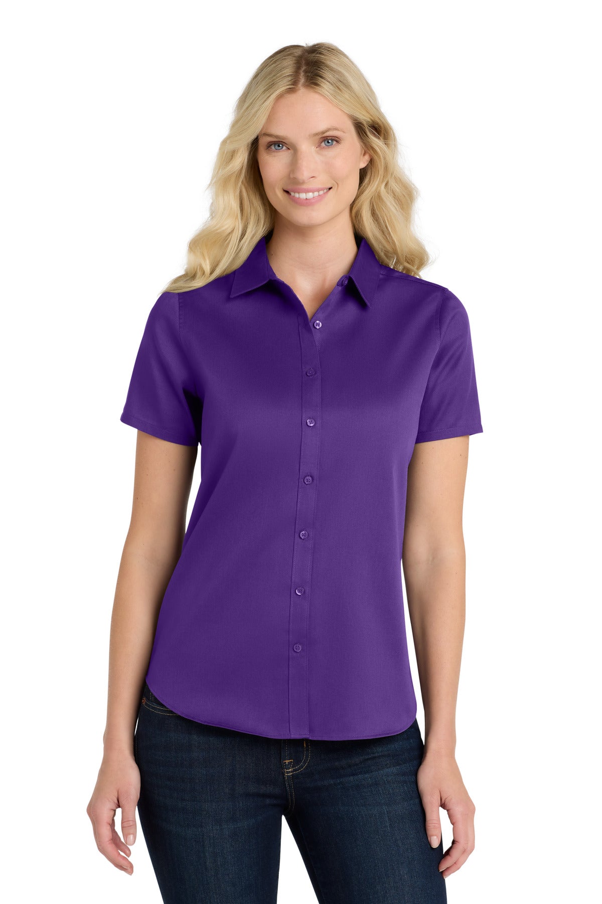 Port Authority LW809 Women's Short Sleeve SuperPro React Twill Shirt