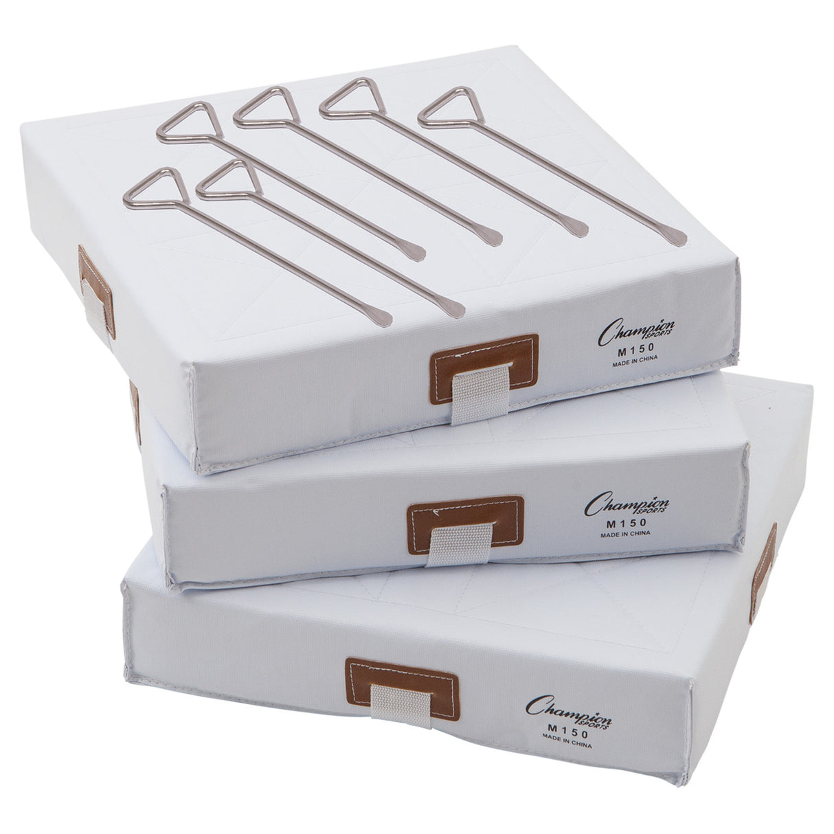 Champion Sports 15" X 15" FOAM FILLED QUILTED COVER BASE SET 2" H X 15" W X 15" L