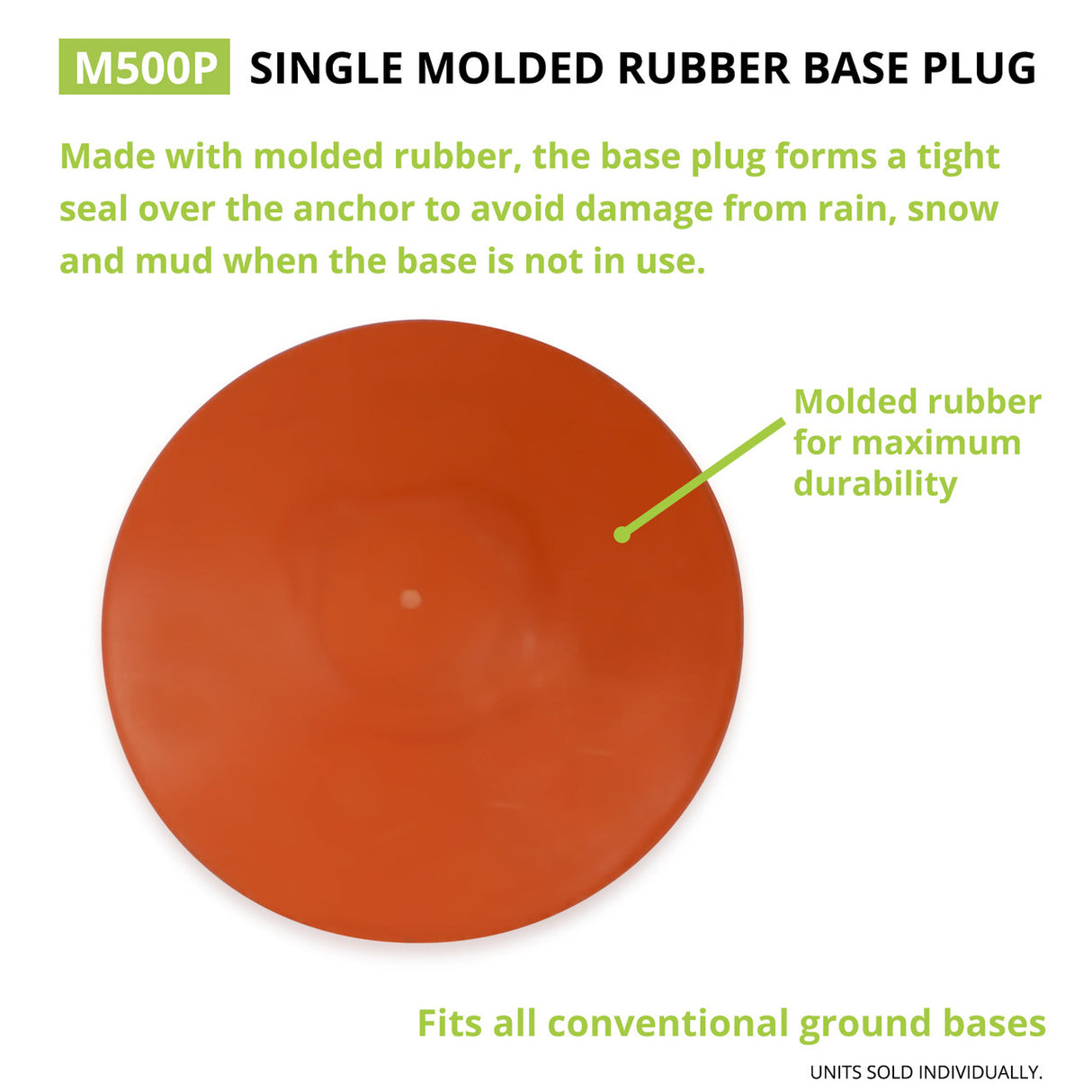 Champion Sports MOLDED RUBBER BASE PLUG