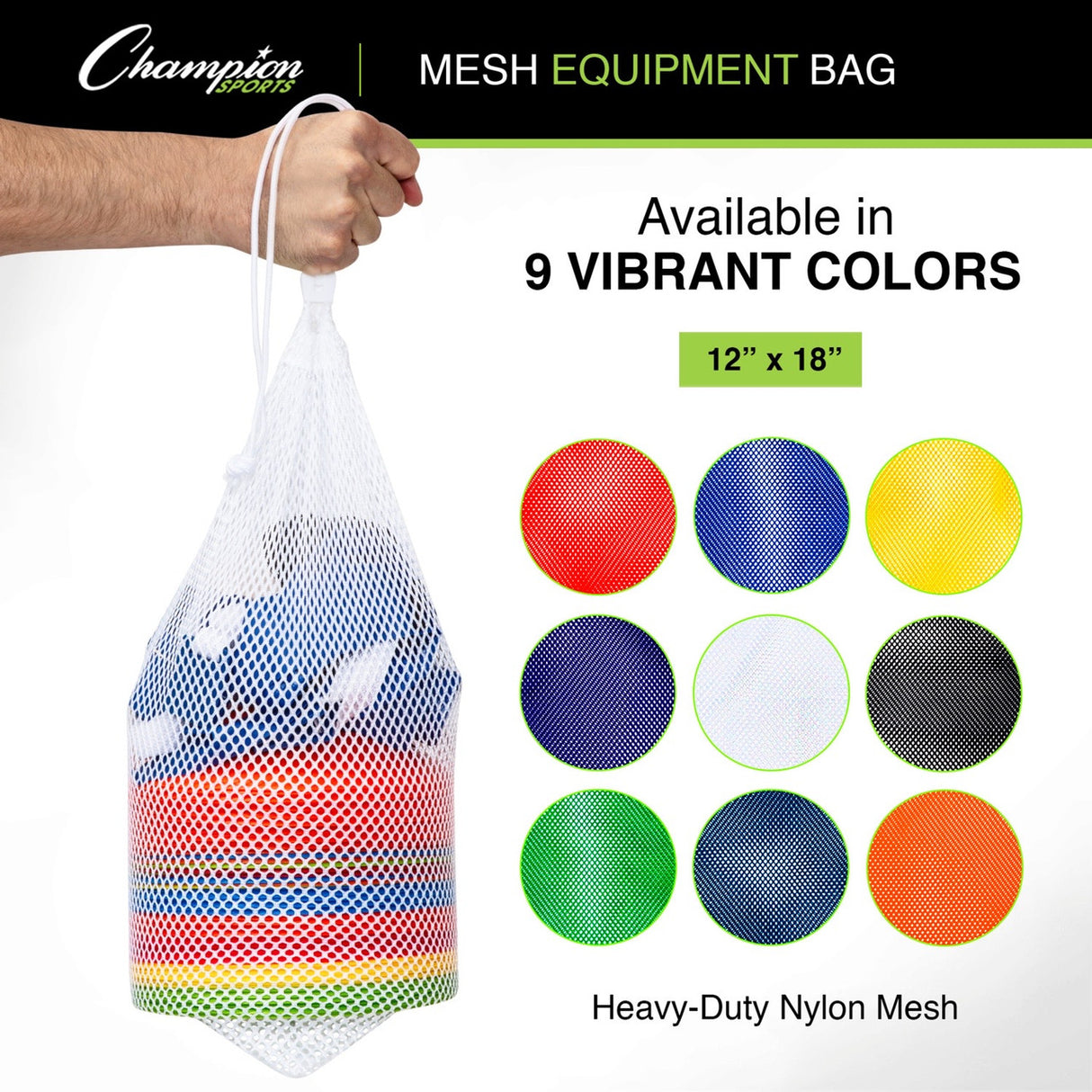 MESH EQUIPMENT BAG 18" X 12" WHITE