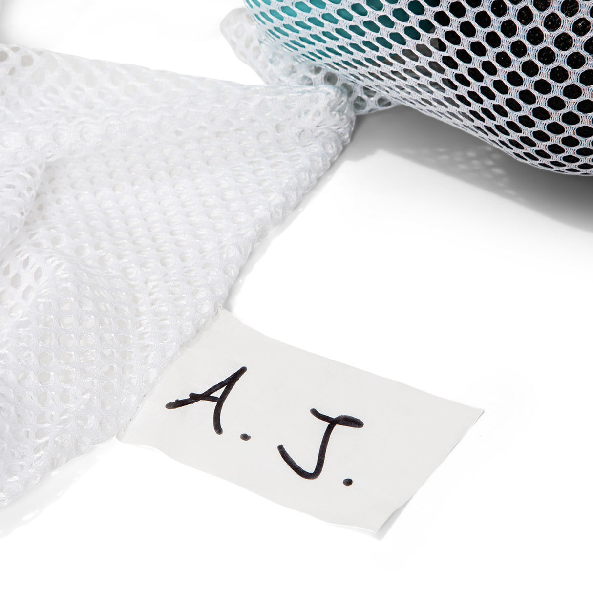 MESH EQUIPMENT BAG WITH SHOULDER STRAP WHITE