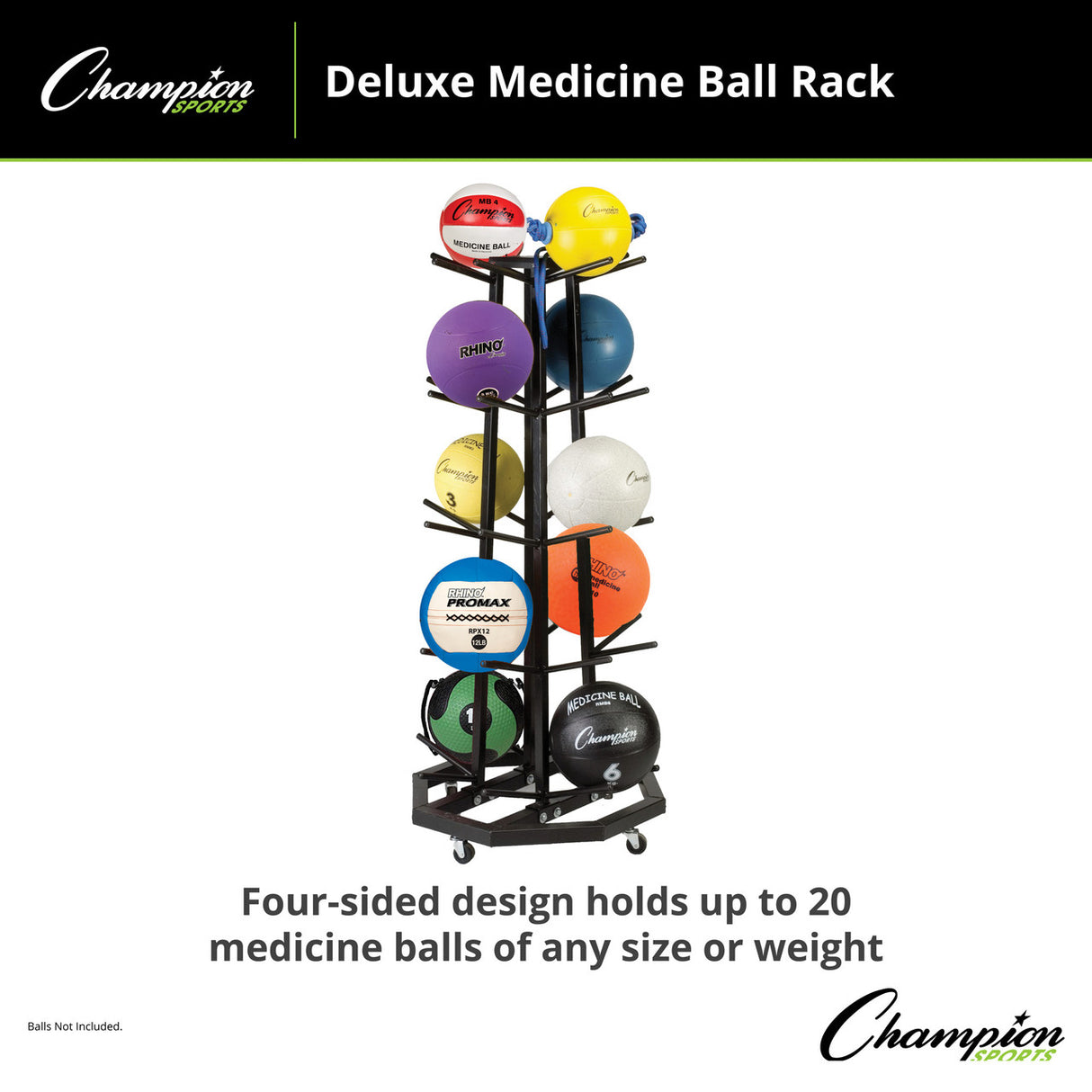Champion Sports DELUXE MEDICINE BALL RACK