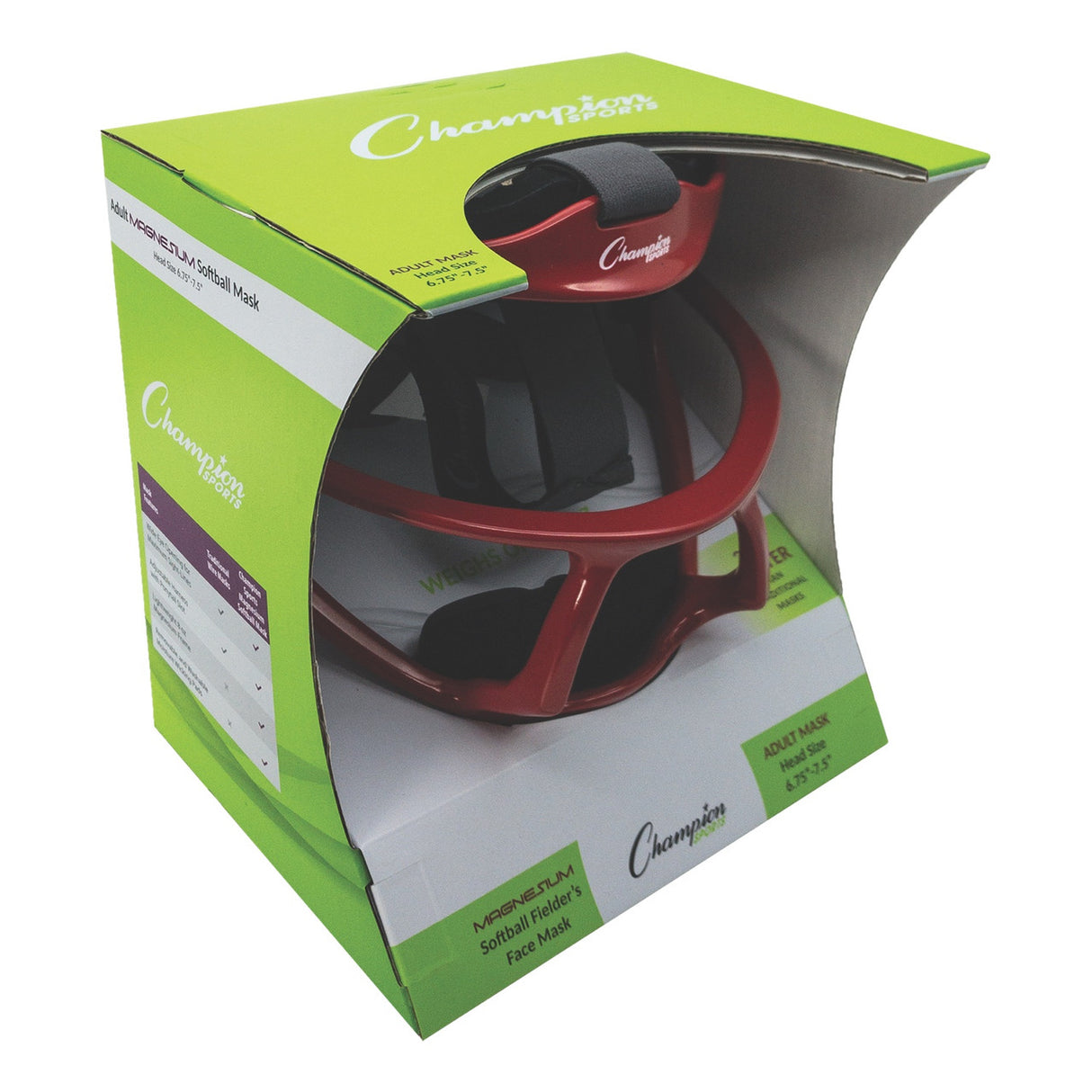 Champion Sports MAGNESIUM SOFTBALL FACEMASK ADULT/BLACK