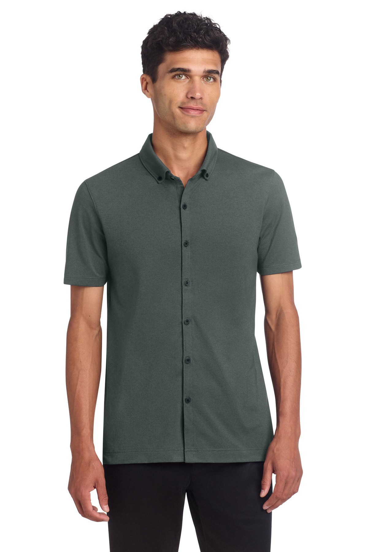 Mercer+Mettle ® Stretch Pique Full-Button Polo MM1006 - Mercer+Mettle MM1006