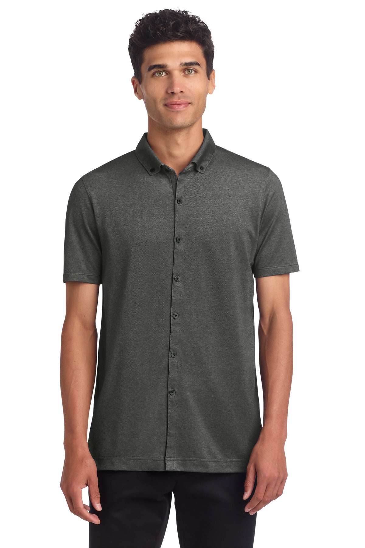 Mercer+Mettle ® Stretch Pique Full-Button Polo MM1006 - Mercer+Mettle MM1006