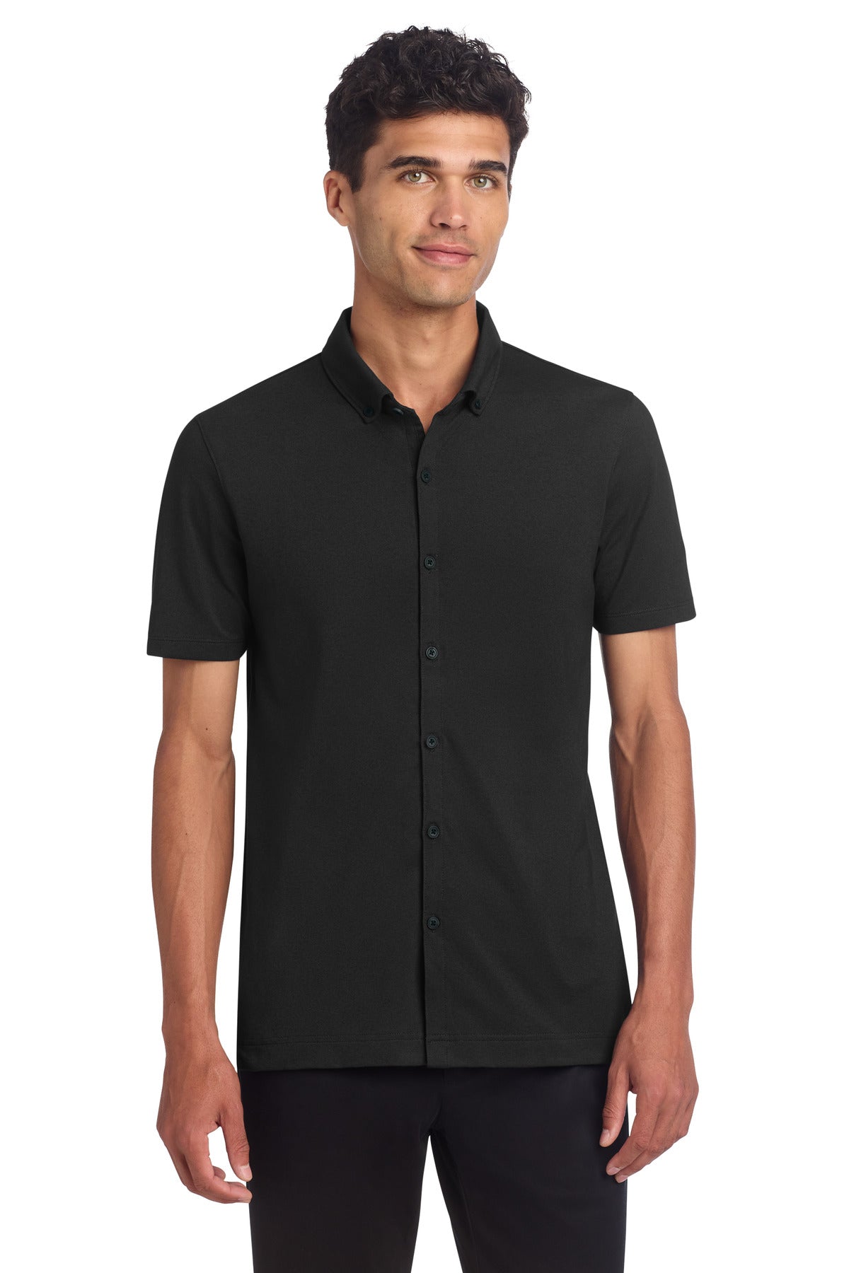 Mercer+Mettle ® Stretch Pique Full-Button Polo MM1006 - Mercer+Mettle MM1006