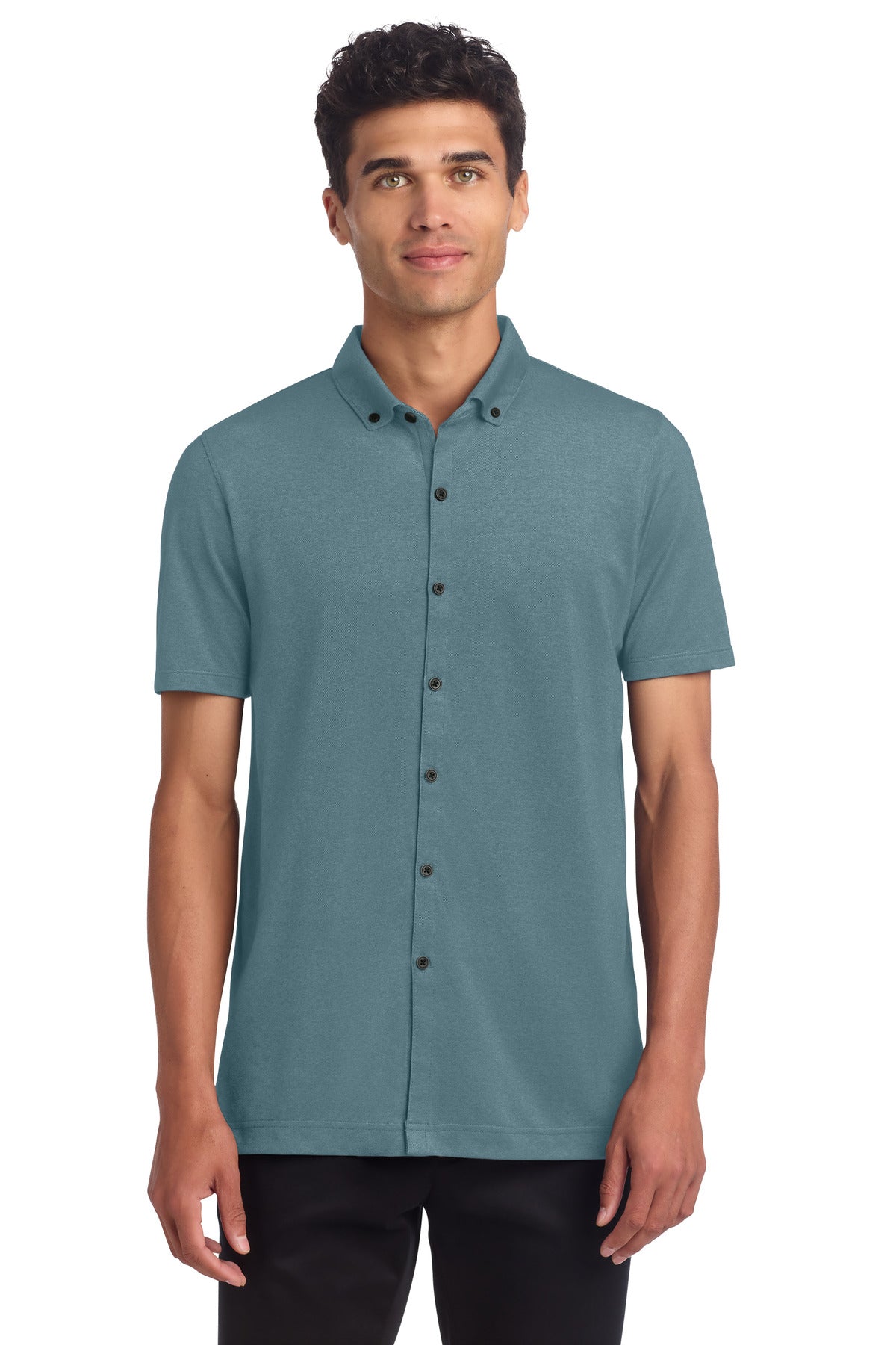 Mercer+Mettle ® Stretch Pique Full-Button Polo MM1006 - Mercer+Mettle MM1006