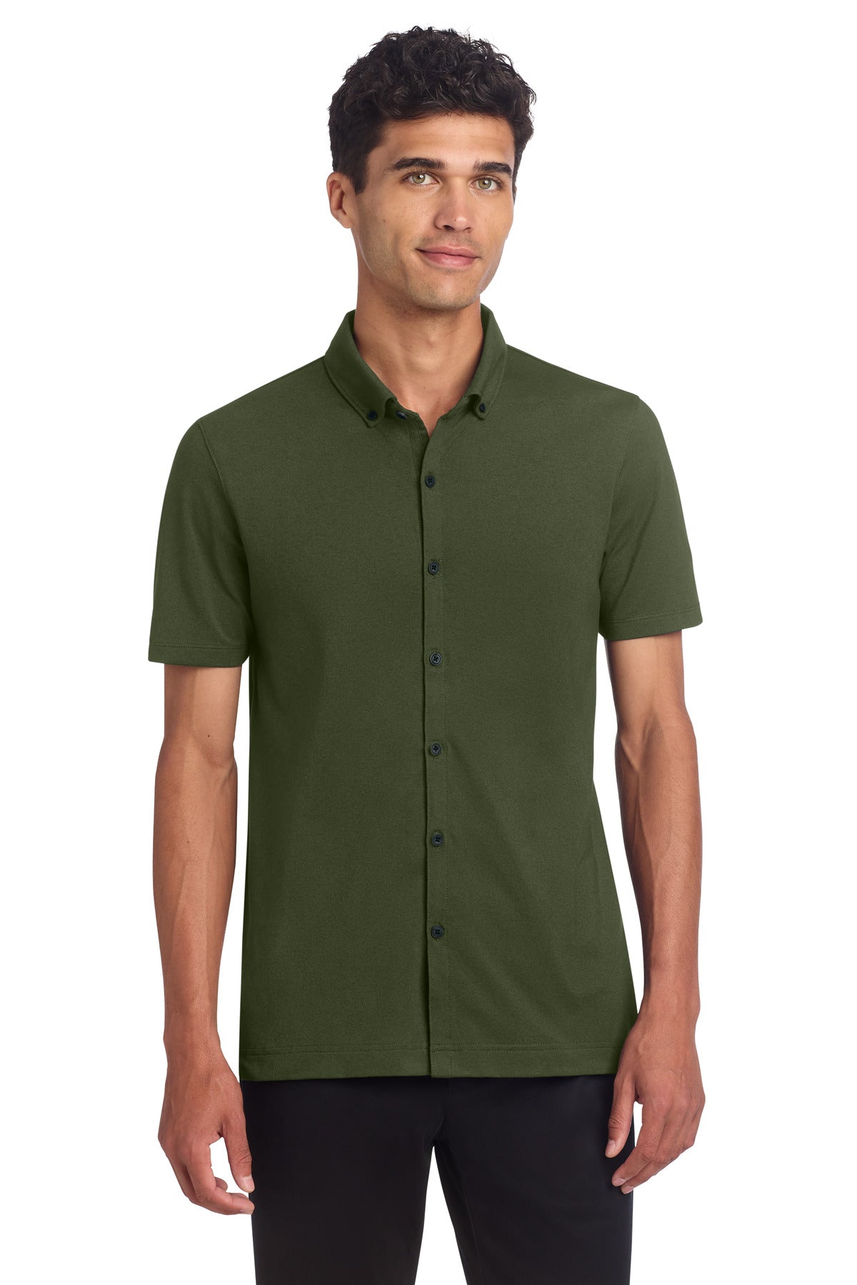 Mercer+Mettle ® Stretch Pique Full-Button Polo MM1006 - Mercer+Mettle MM1006