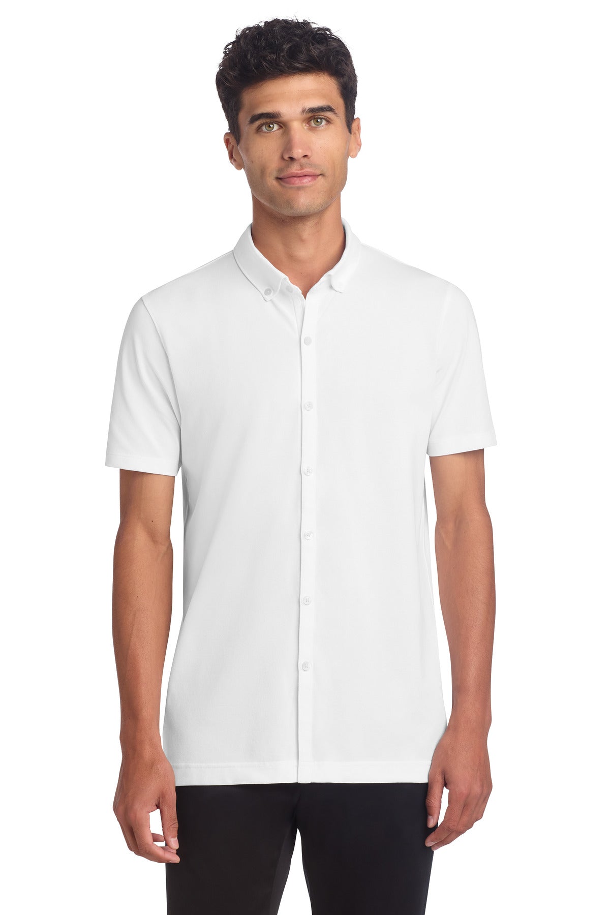 Mercer+Mettle ® Stretch Pique Full-Button Polo MM1006 - Mercer+Mettle MM1006