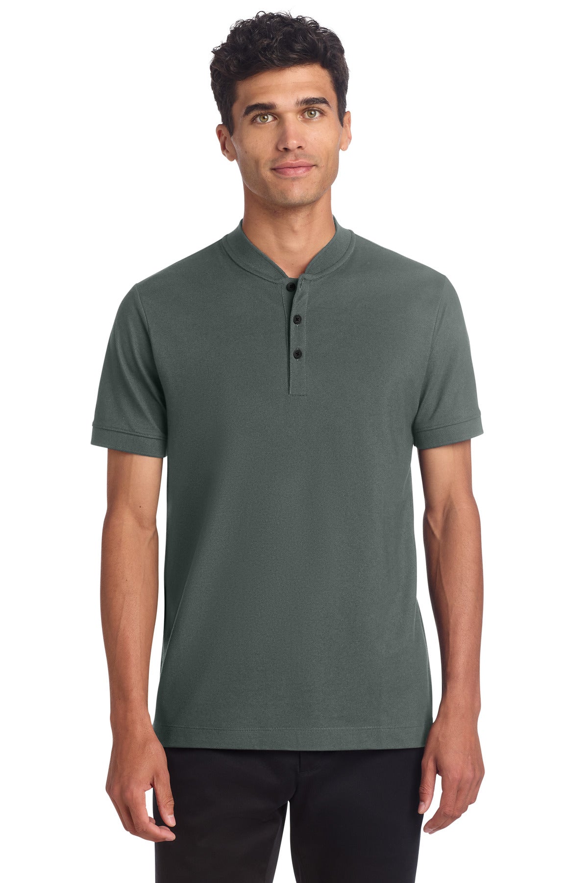 Mercer+Mettle ® Stretch Pique Henley MM1008 - Mercer+Mettle MM1008