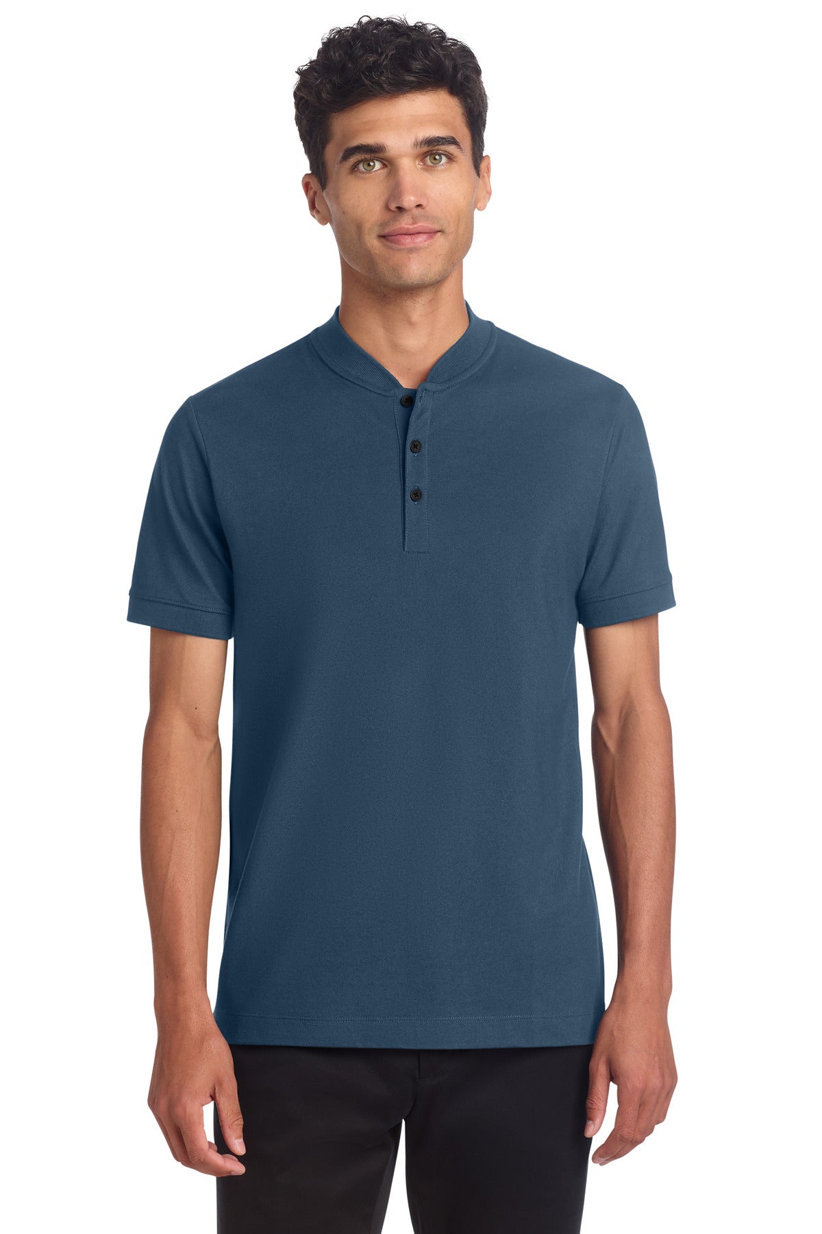 Mercer+Mettle ® Stretch Pique Henley MM1008 - Mercer+Mettle MM1008