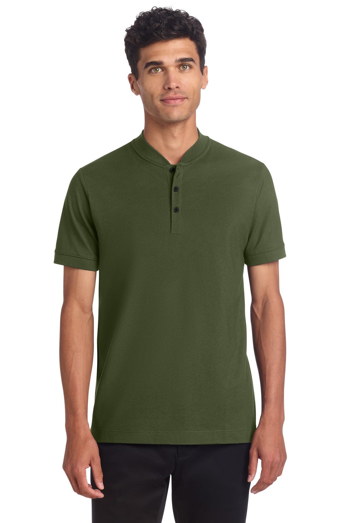 Mercer+Mettle ® Stretch Pique Henley MM1008 - Mercer+Mettle MM1008