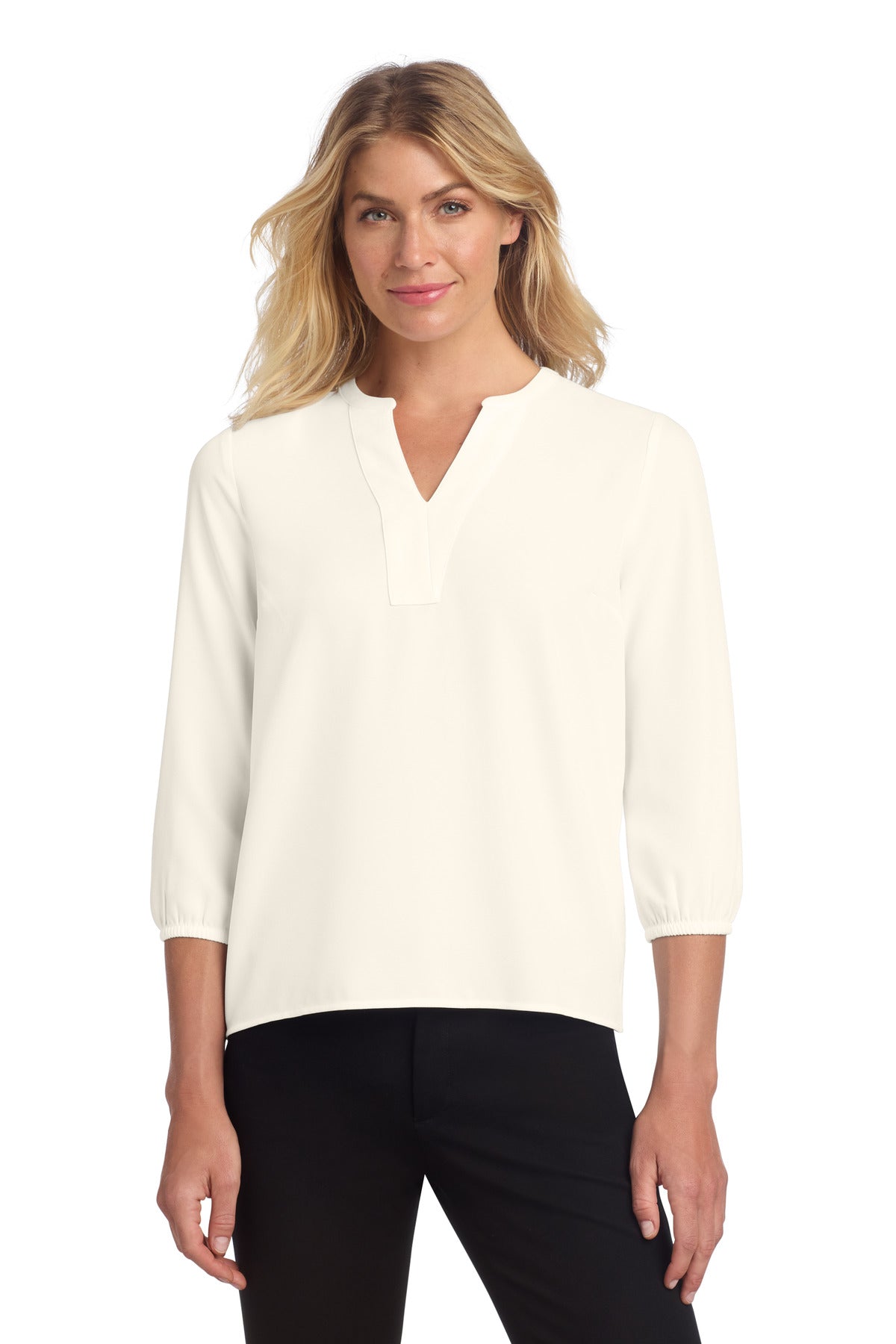 Mercer+Mettle ® Women's Stretch Crepe 3/4-Sleeve Blouse MM2011 - Mercer+Mettle MM2011