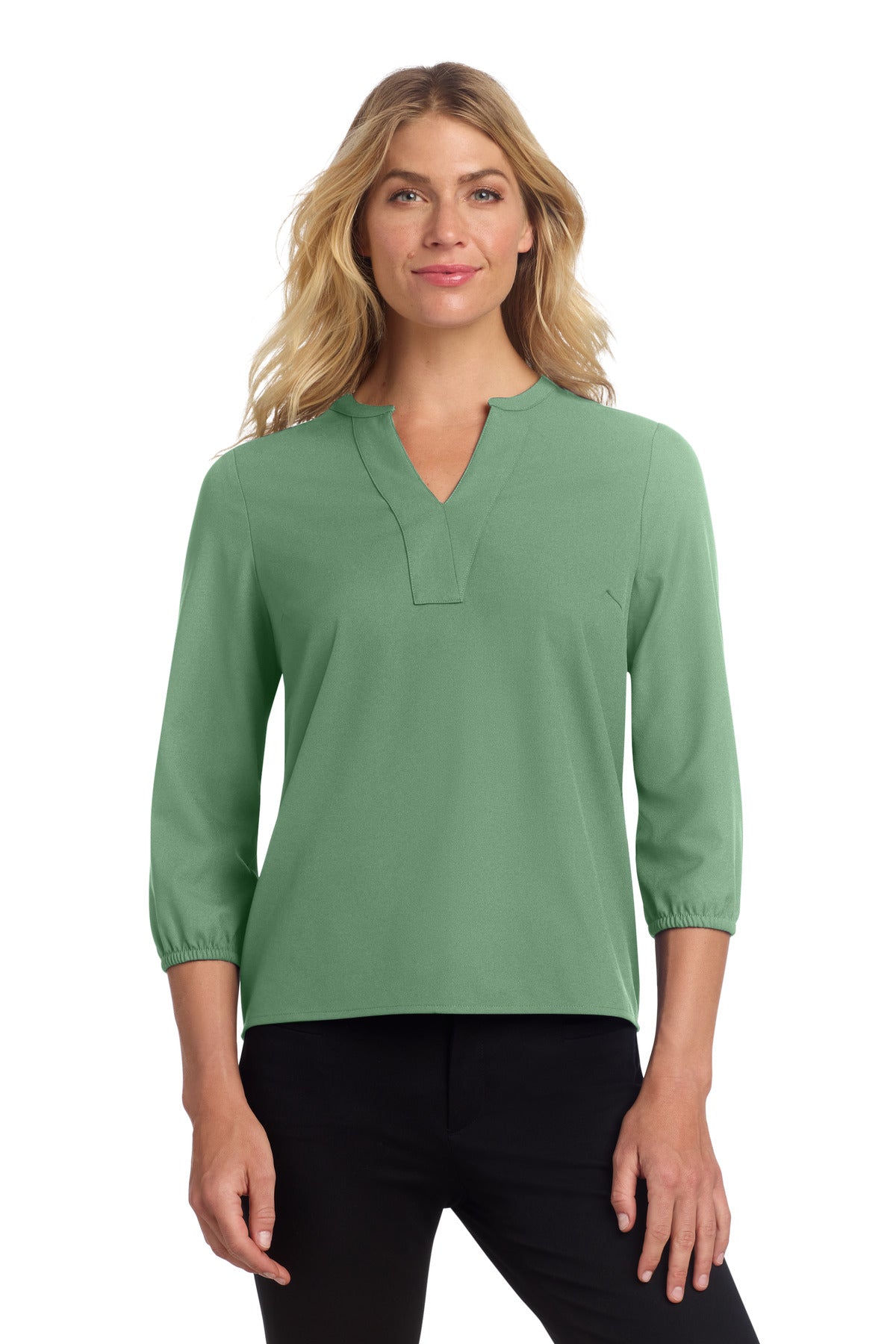 Mercer+Mettle ® Women's Stretch Crepe 3/4-Sleeve Blouse MM2011 - Mercer+Mettle MM2011