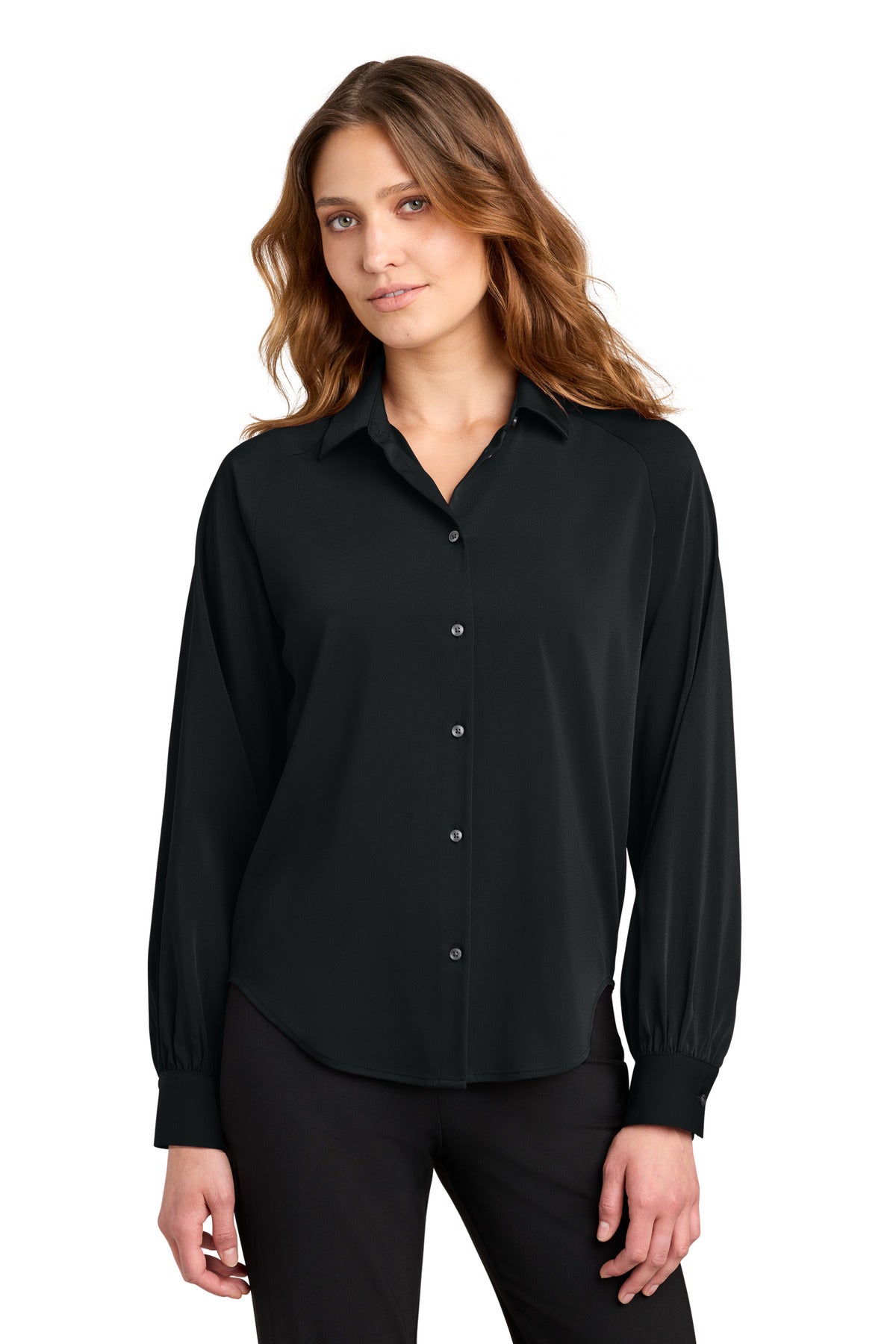 Mercer+Mettle MM2017 Womens Long Sleeve Buttery Soft Blouse