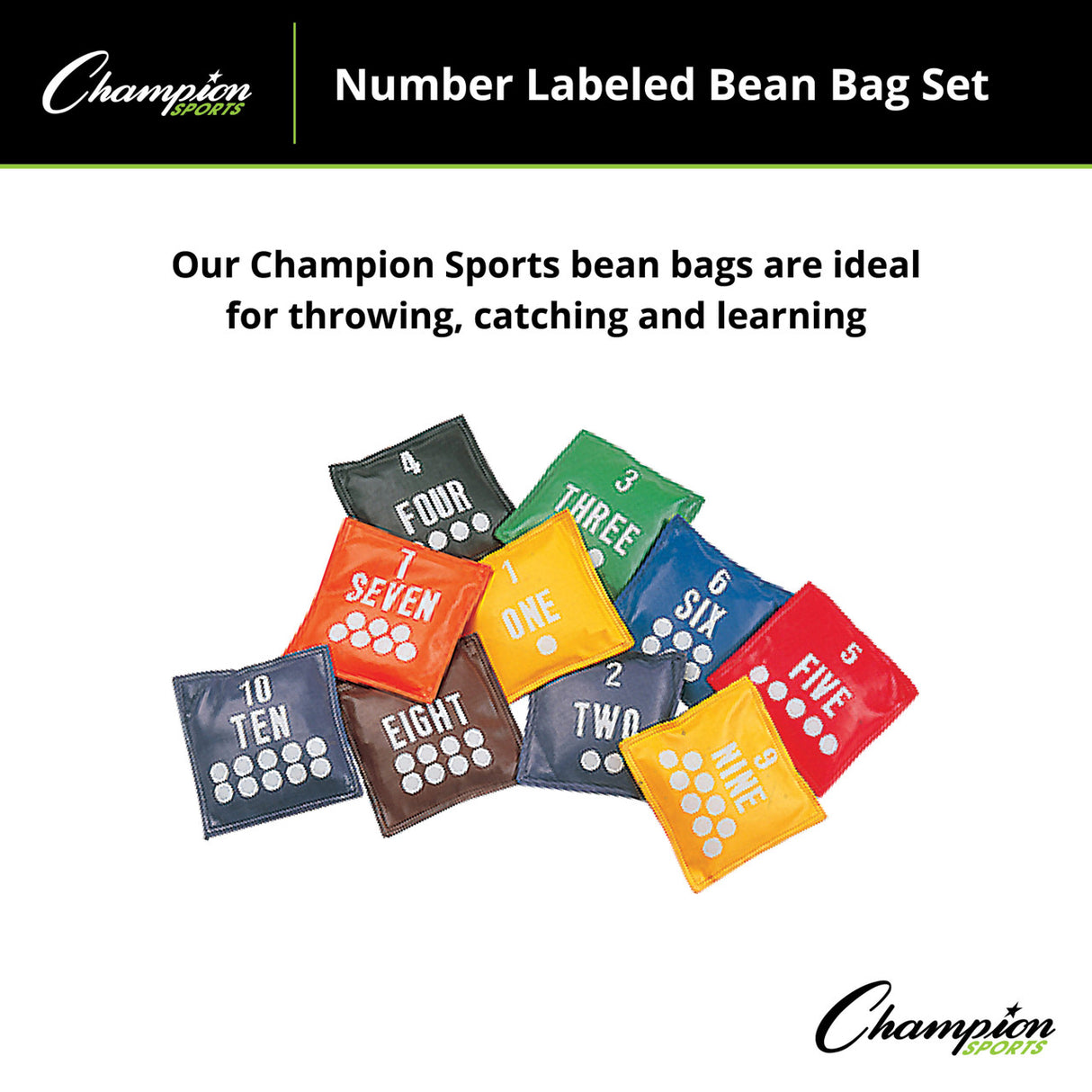 Champion Sports NUMBERED BEAN BAG SET