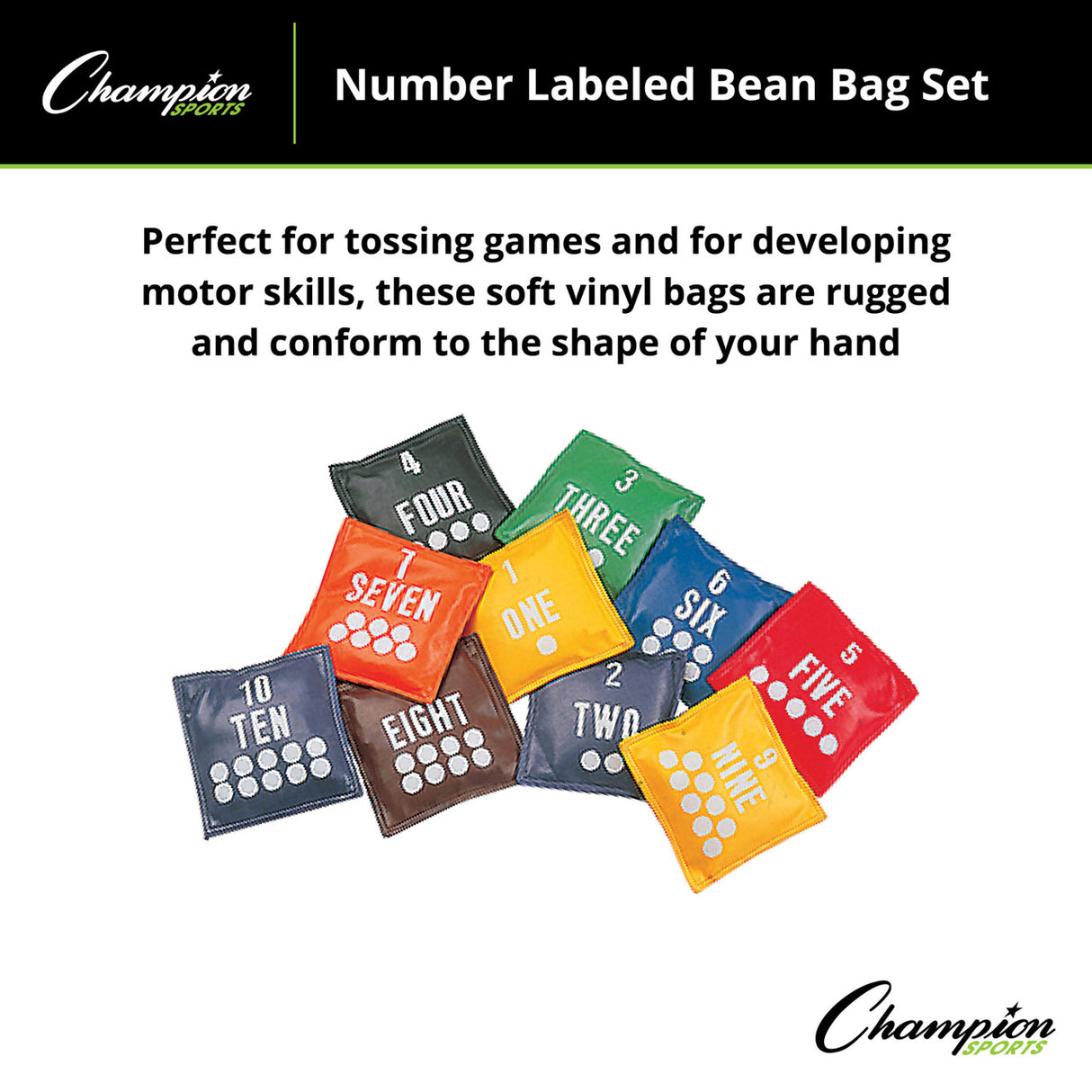 Champion Sports NUMBERED BEAN BAG SET