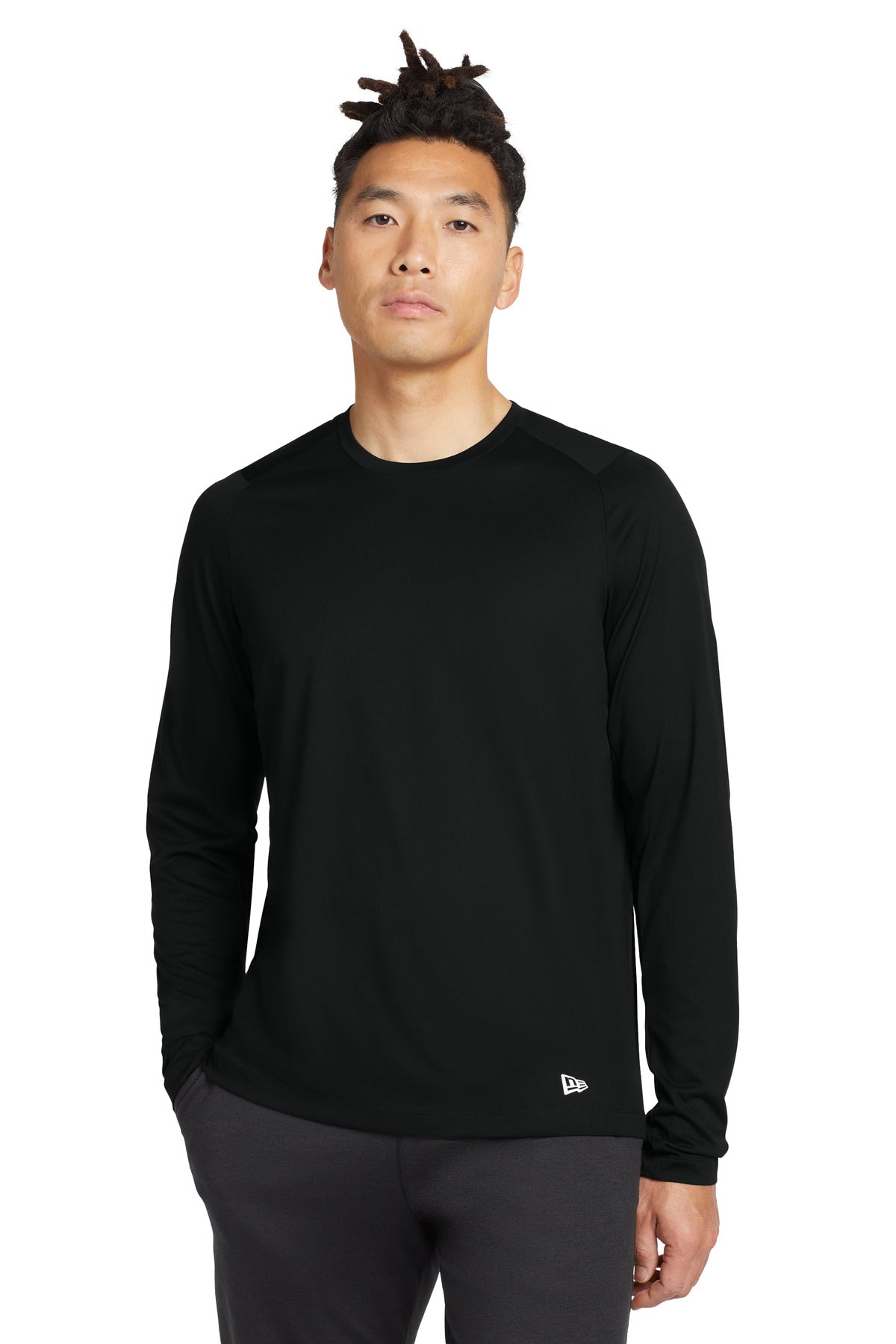 New Era NEA201 Performance Long Sleeve Crew Tee