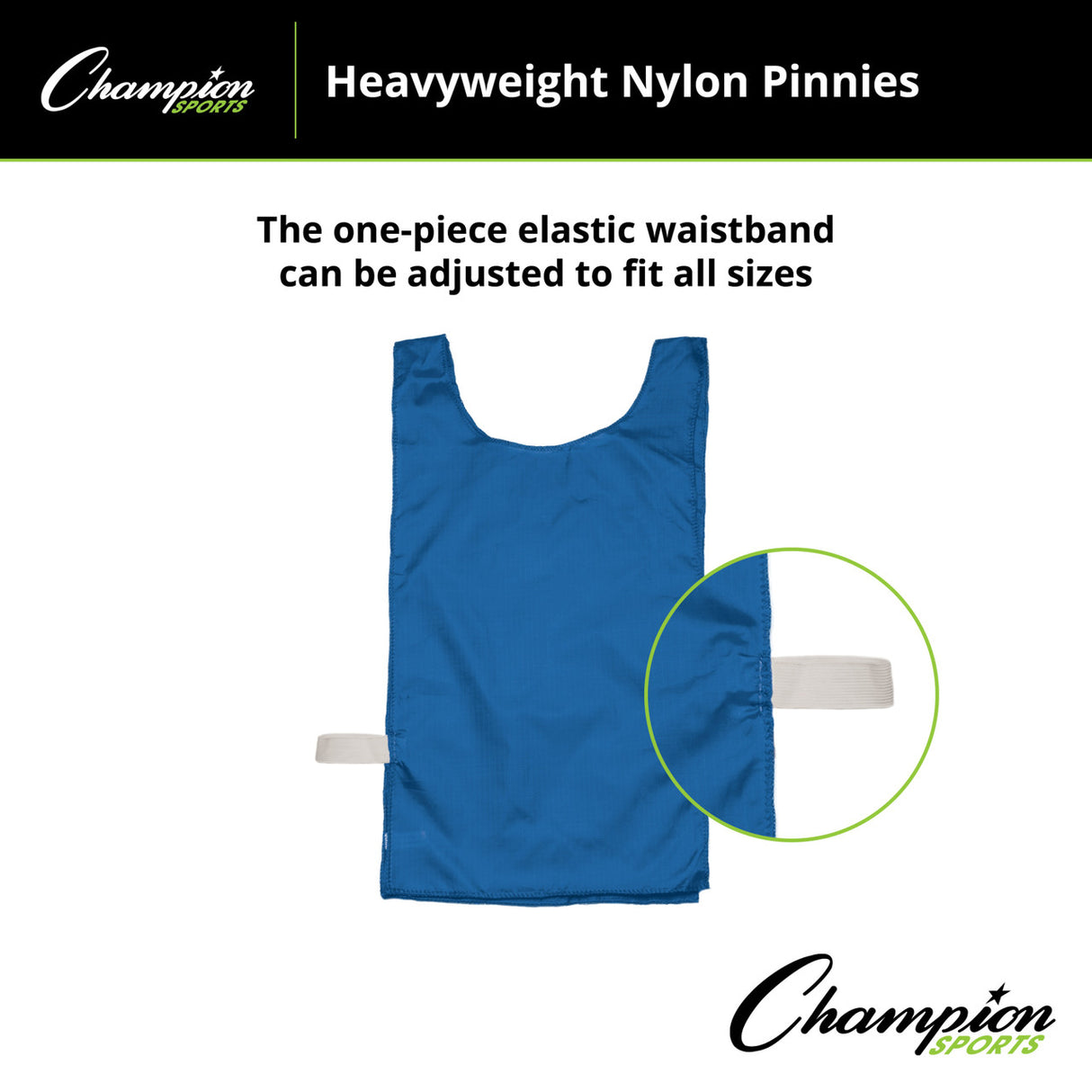 HEAVYWEIGHT NYLON PINNIES, YOUTH BLUE