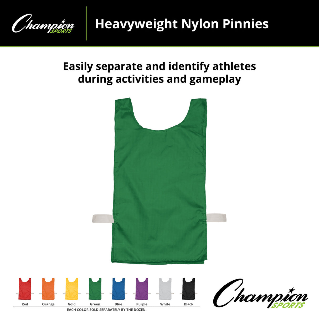 HEAVYWEIGHT NYLON PINNIES, YOUTH BLUE
