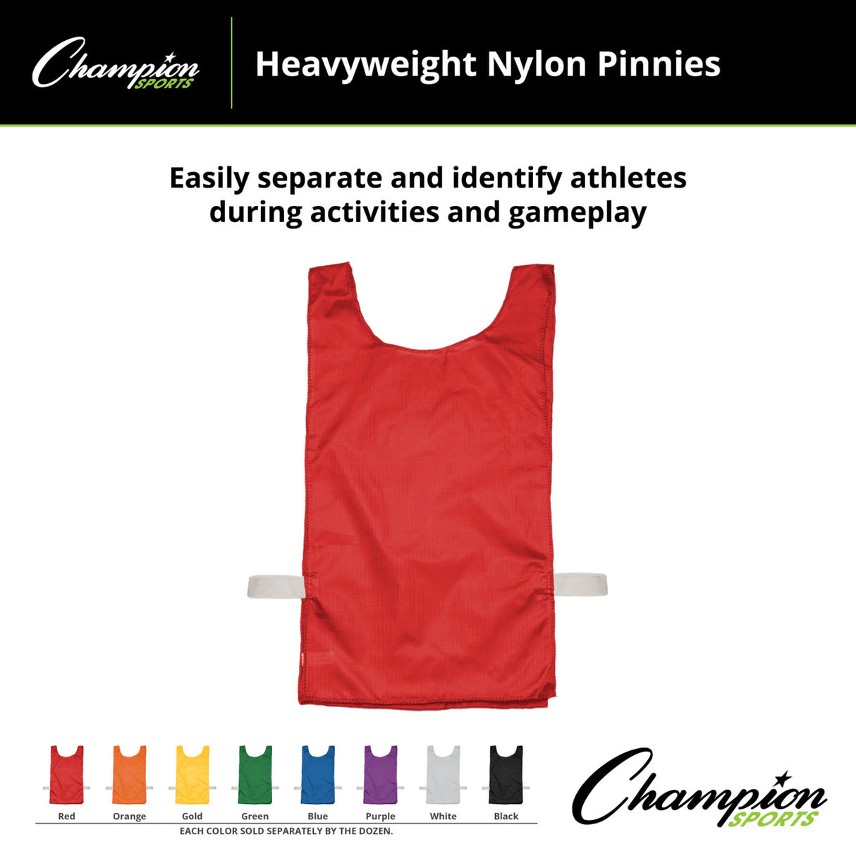 HEAVYWEIGHT NYLON PINNIES, YOUTH BLUE