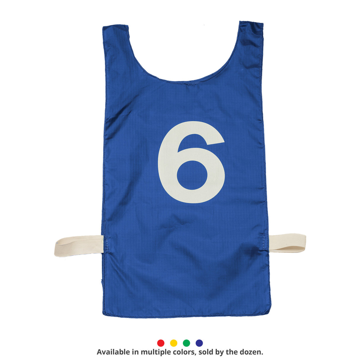 NUMBERED HEAVYWEIGHT NYLON PINNIES, YOUTH RED