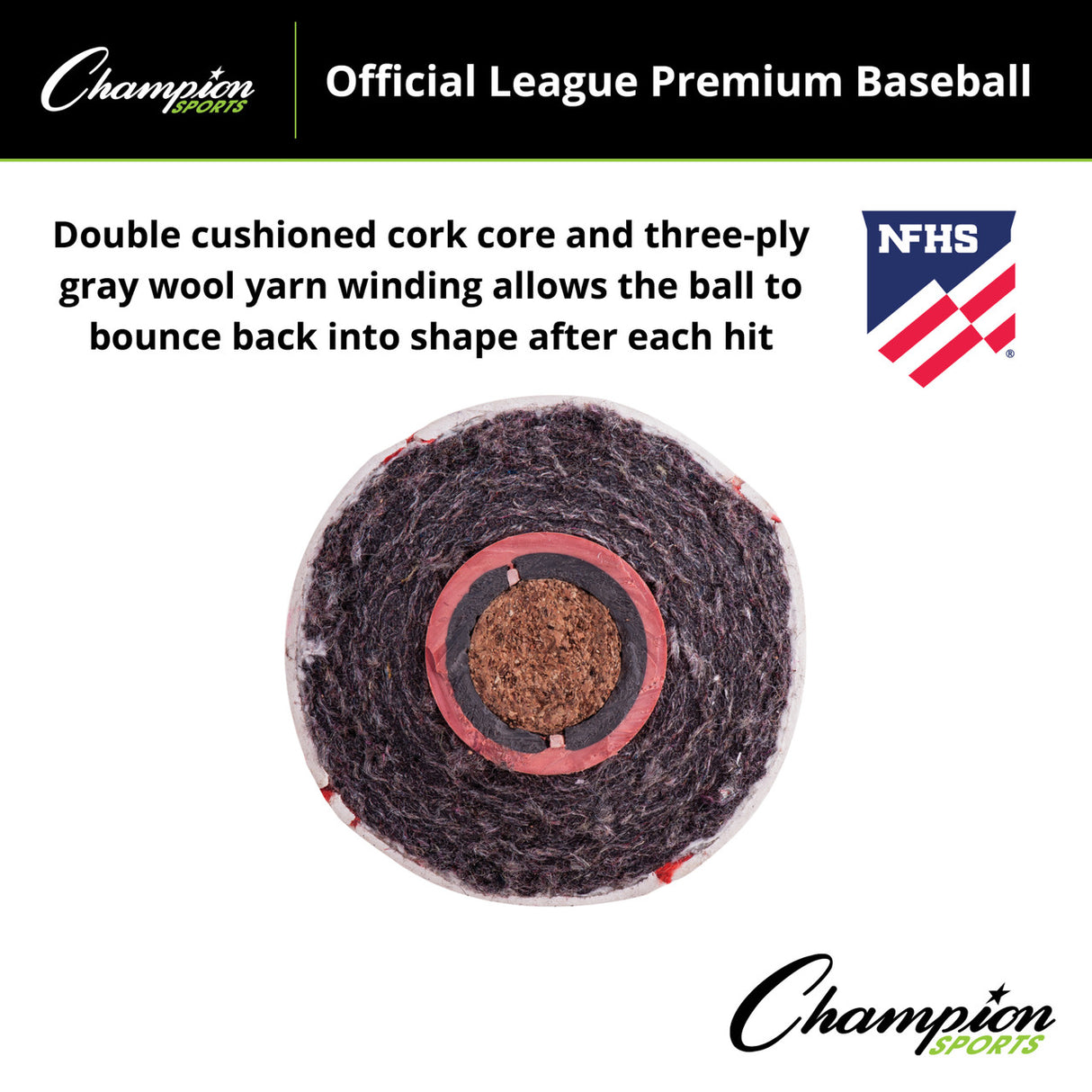 Champion Sports OFFICIAL LEAGUE PREMIUM BASEBALLS
