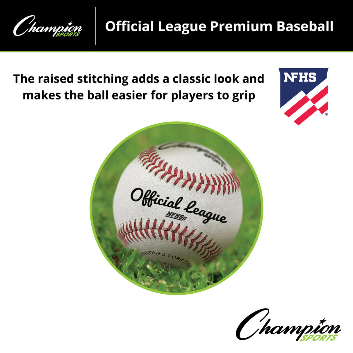 Champion Sports OFFICIAL LEAGUE PREMIUM BASEBALLS