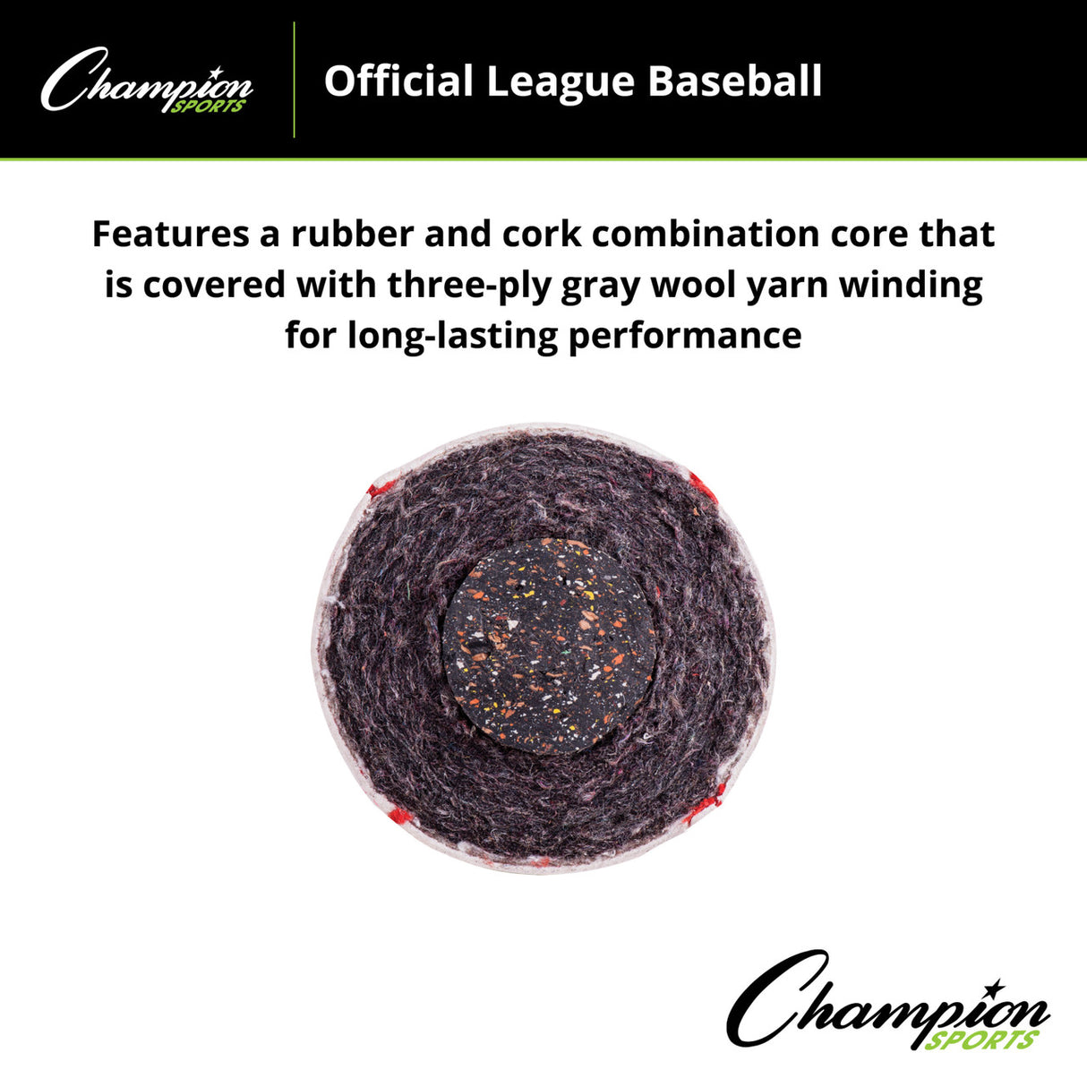 Champion Sports OFFICIAL LEAGUE BASEBALLS (OLB5)