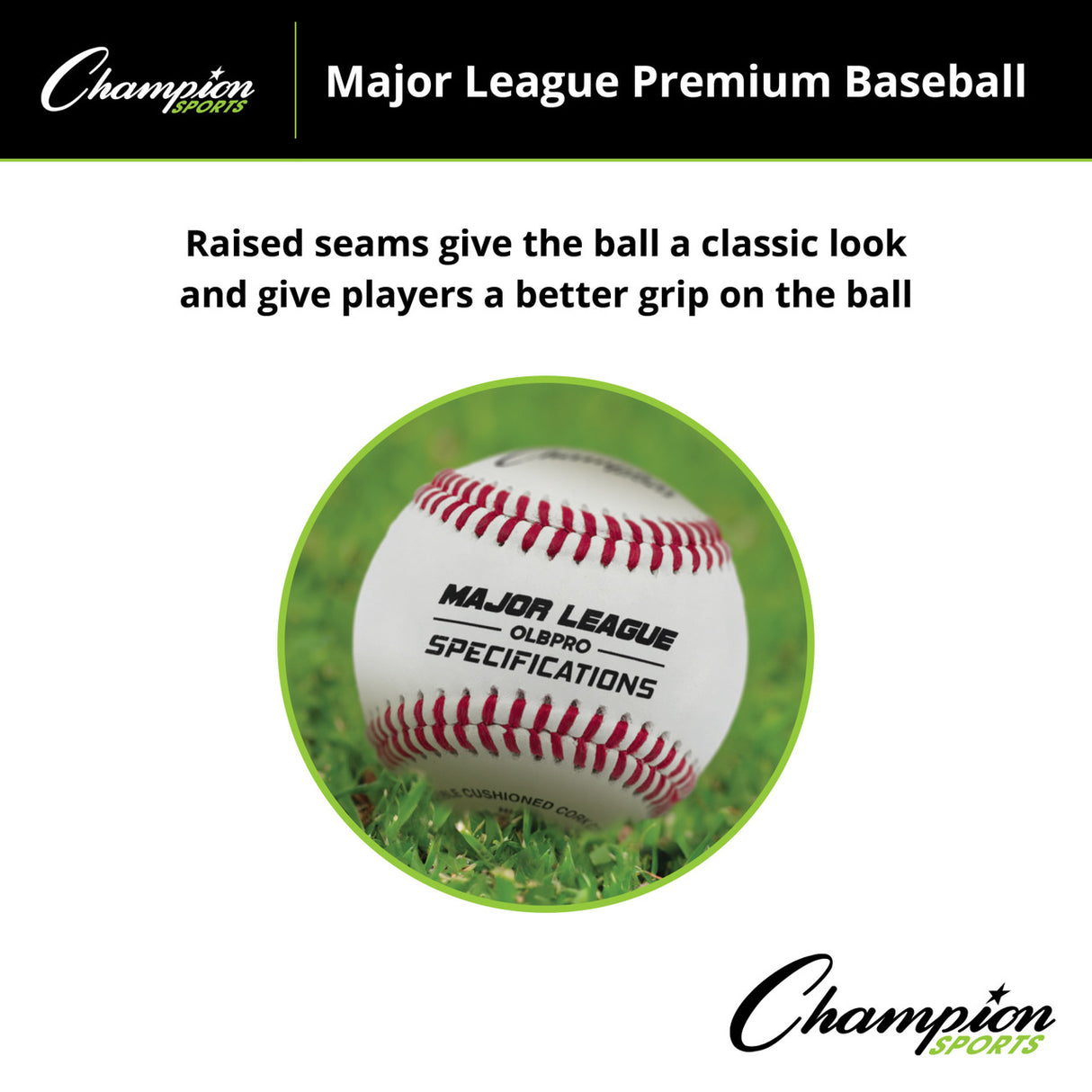 Champion Sports MAJOR LEAGUE PREMIUM BASEBALLS