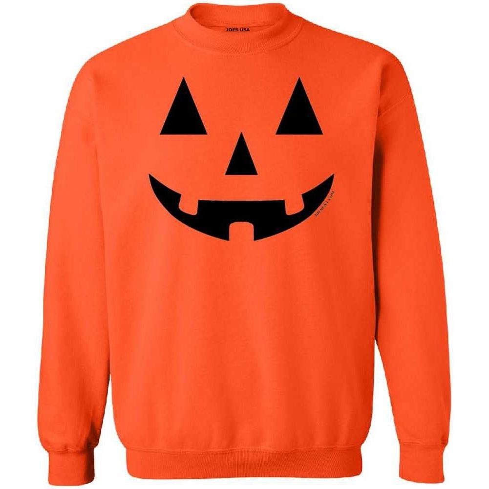 Joe's USA - JACK O' LANTERN PUMPKIN Halloween Costume Orange Crewneck Sweatshirt Joe's USA
