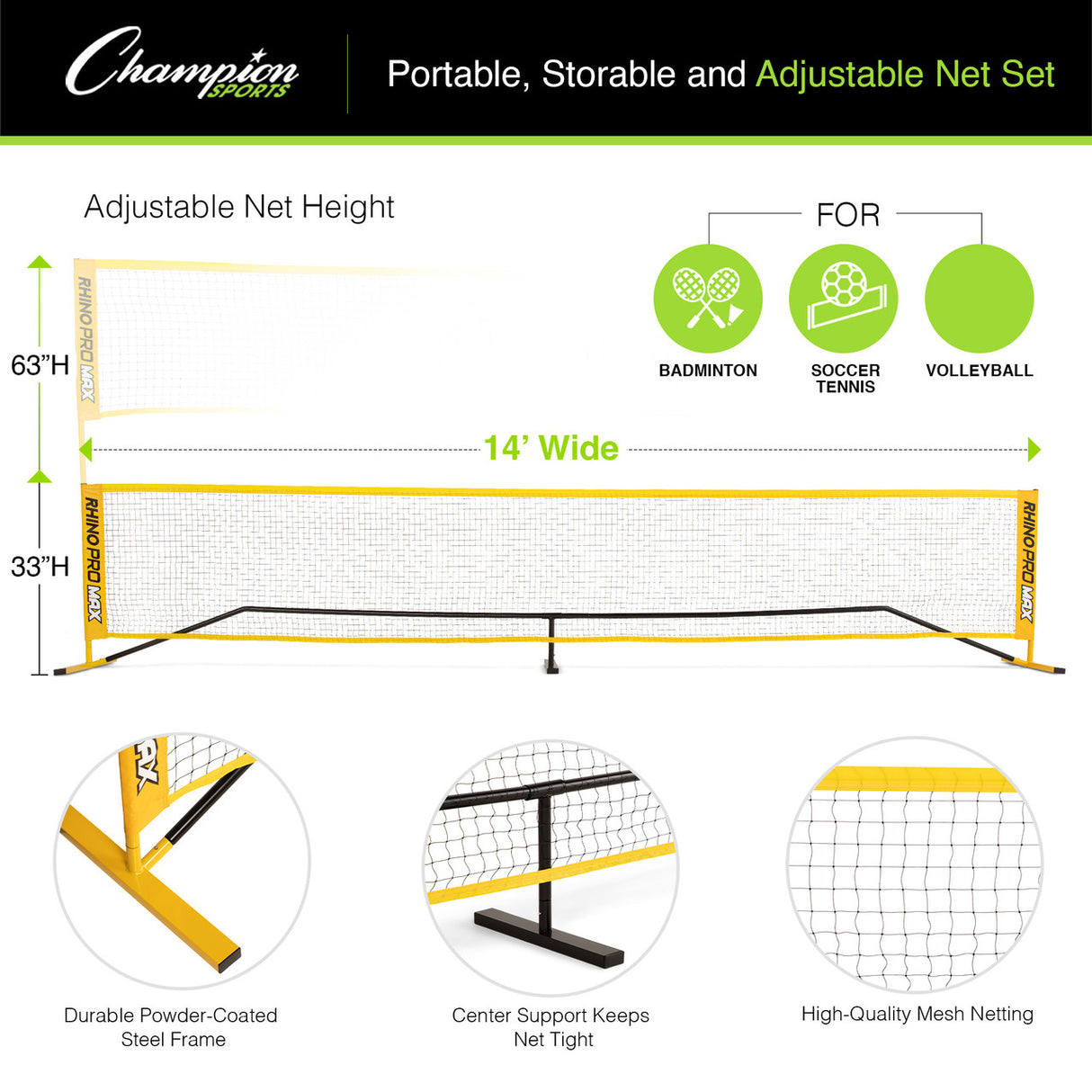 RHINO PORT-A-NET SET 10' W