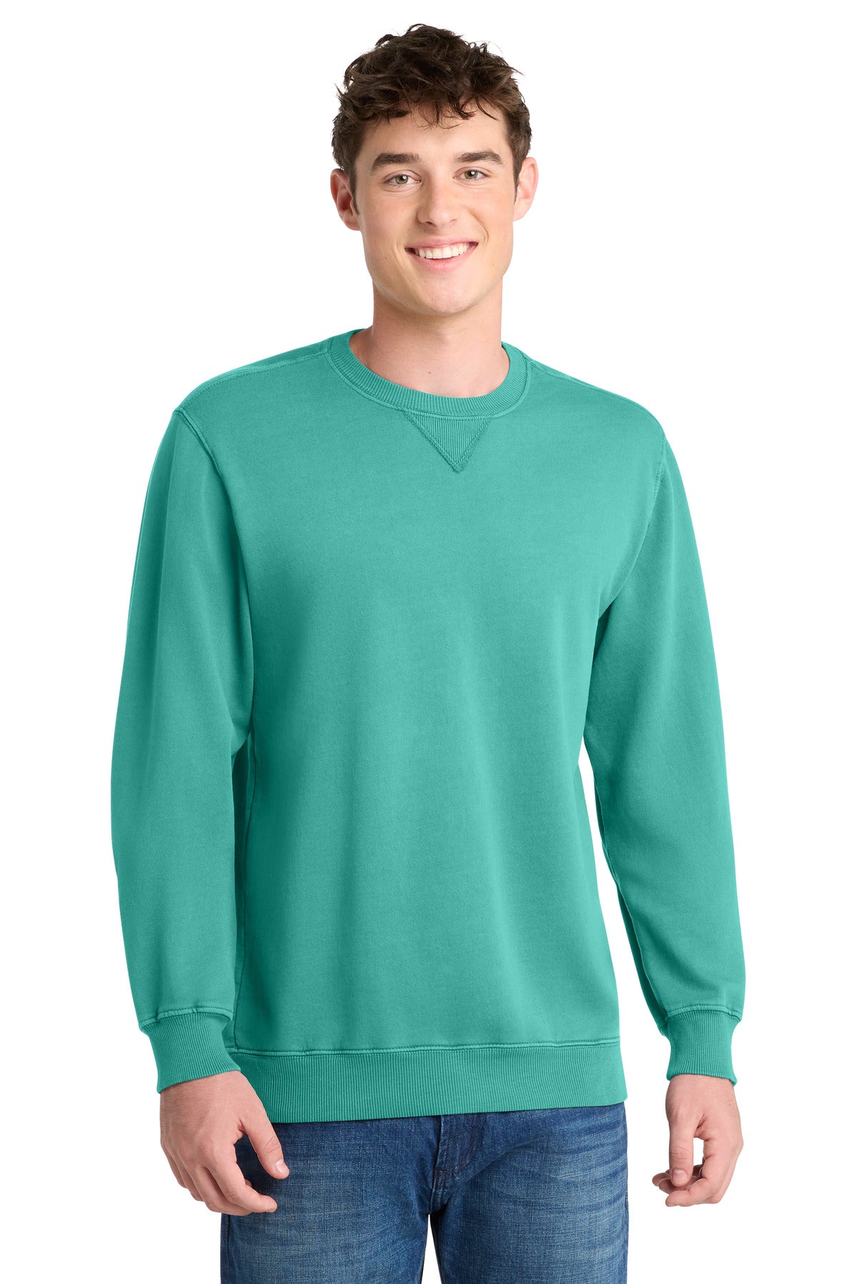 Port & Co ™ Beach Wash ® Garment-Dyed Crewneck Sweatshirt PC098 - Port & Company PC098