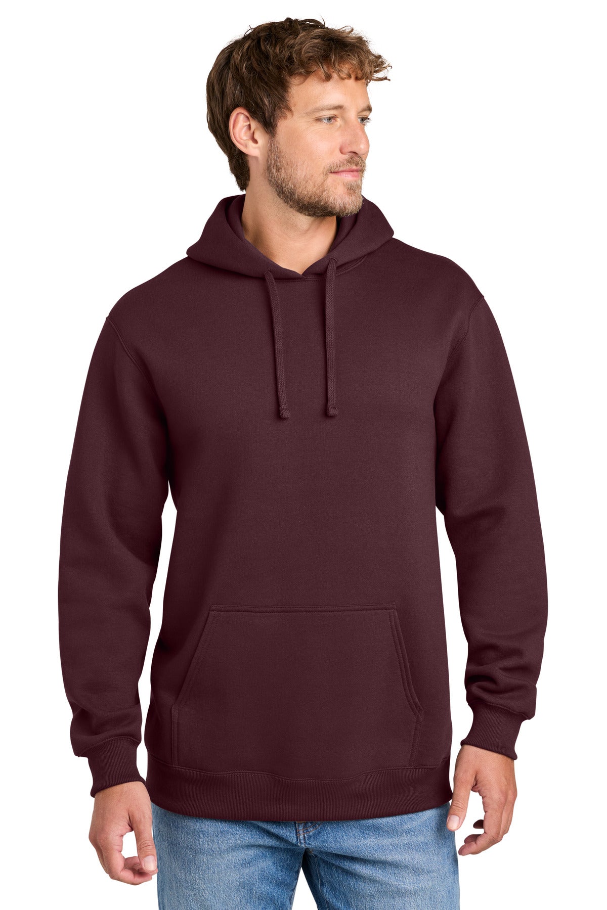 Port & Co PC107H Foundation Fleece Pullover Hooded Sweatshirt