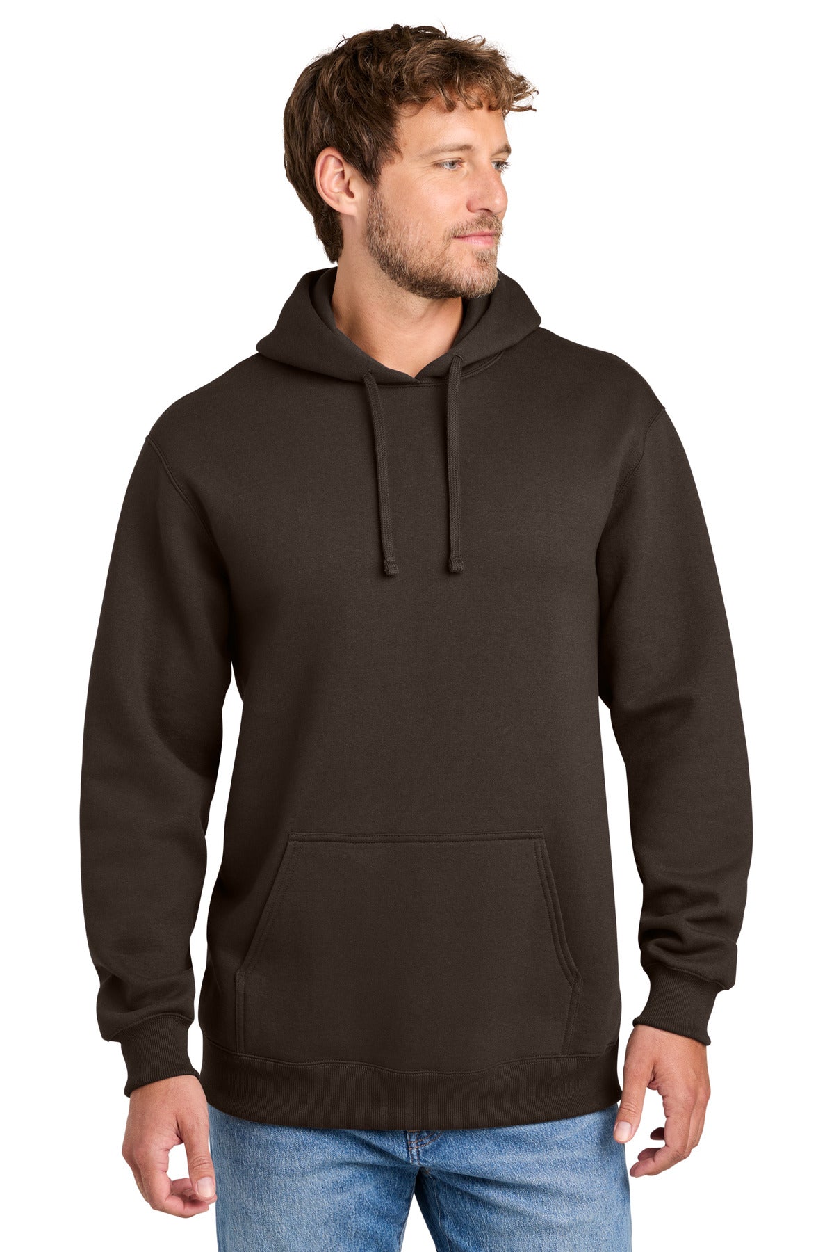 Port & Co PC107H Foundation Fleece Pullover Hooded Sweatshirt