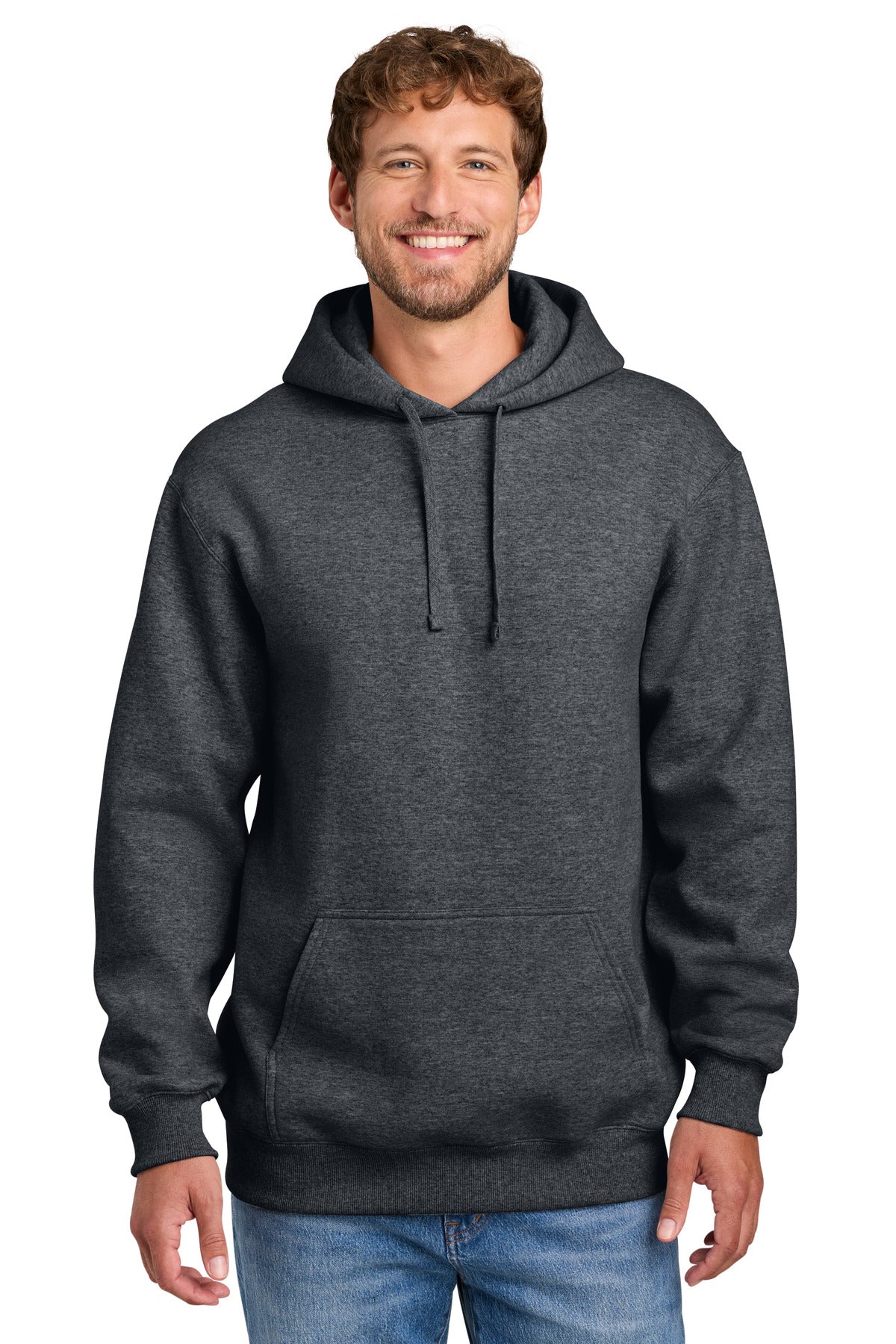 Port & Co PC107H Foundation Fleece Pullover Hooded Sweatshirt