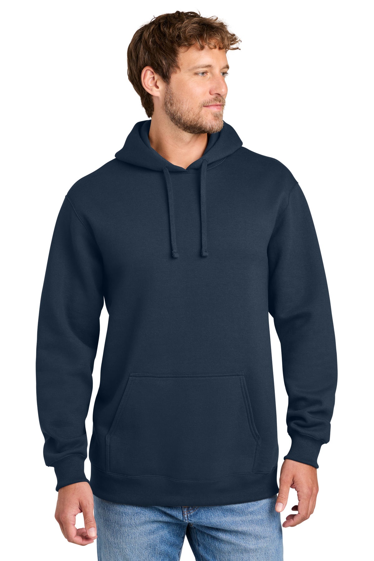 Port & Co PC107H Foundation Fleece Pullover Hooded Sweatshirt