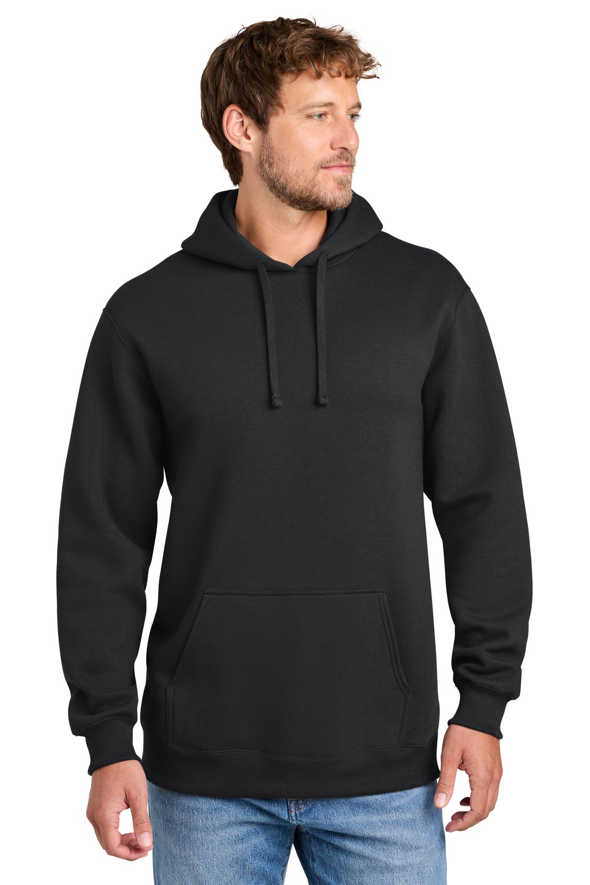 Port & Co PC107H Foundation Fleece Pullover Hooded Sweatshirt