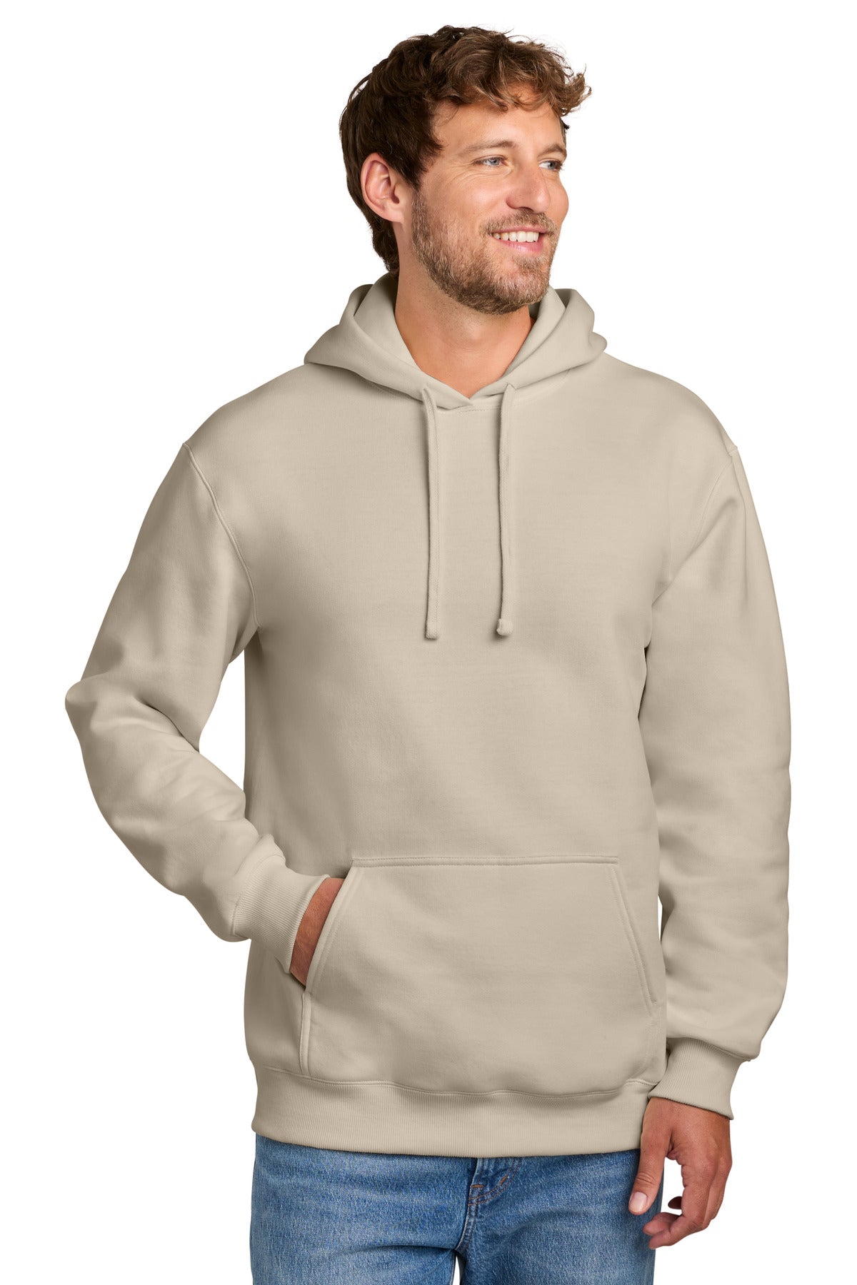 Port & Co PC107H Foundation Fleece Pullover Hooded Sweatshirt