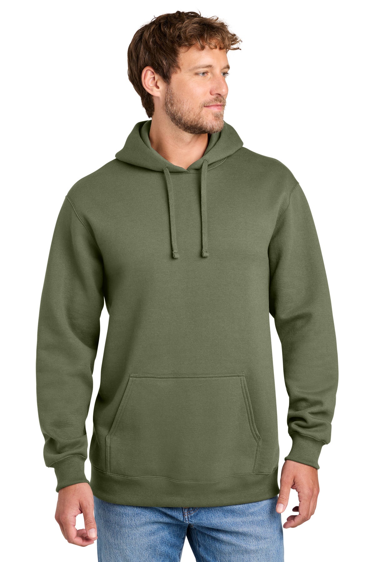 Port & Co PC107H Foundation Fleece Pullover Hooded Sweatshirt