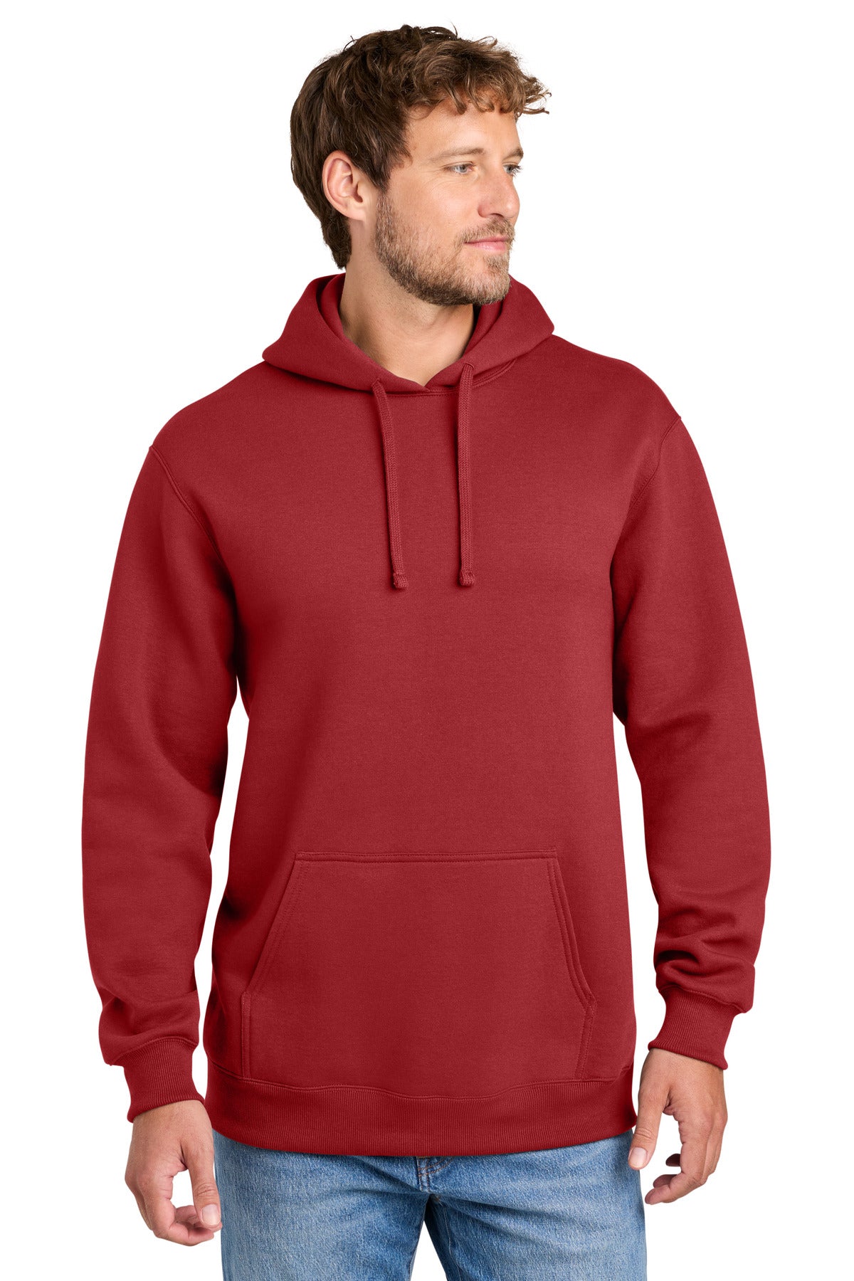 Port & Co PC107H Foundation Fleece Pullover Hooded Sweatshirt